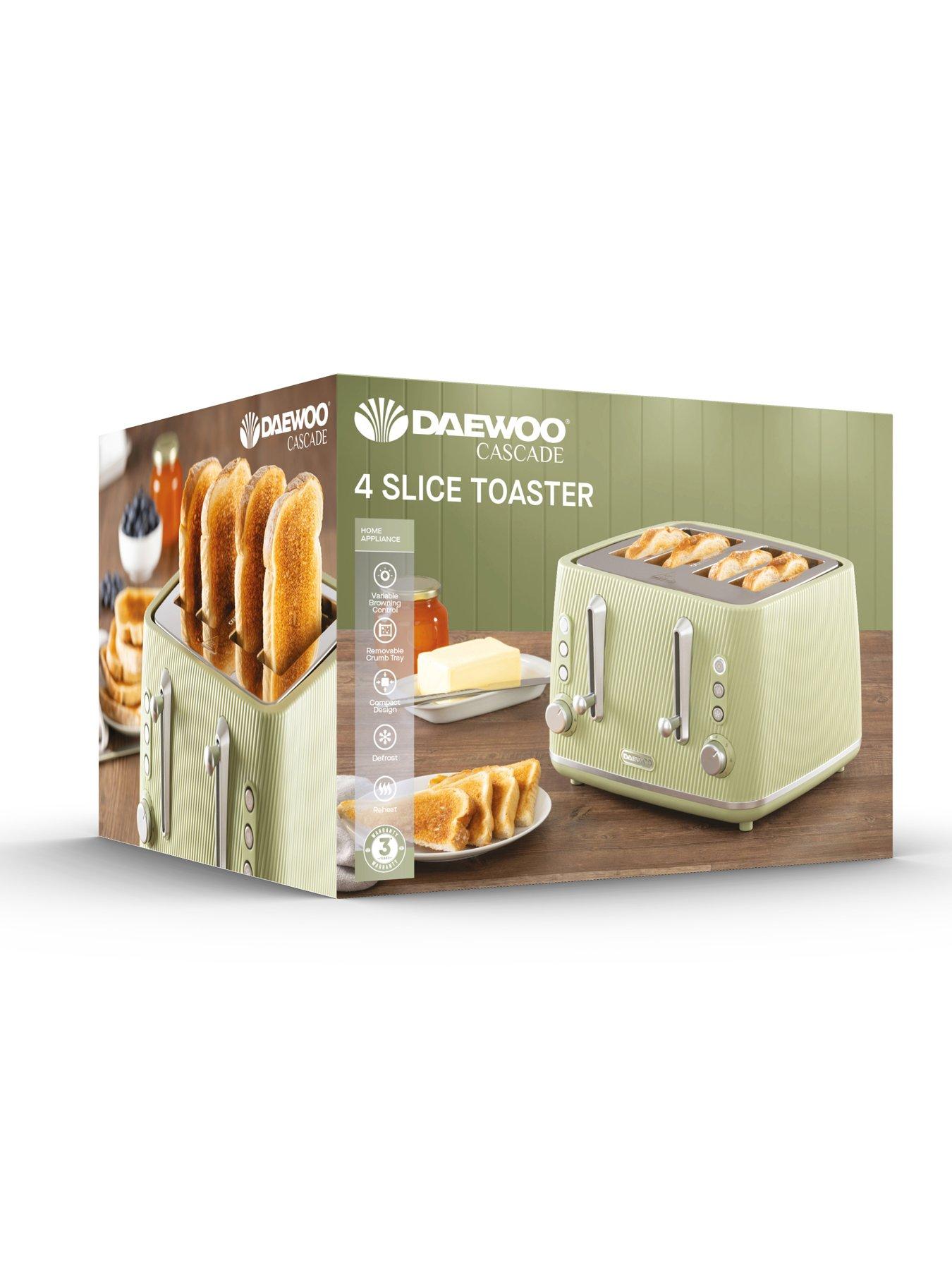 Image 7 of 7 of Daewoo Cascade 4 Slice Toaster - Sage
