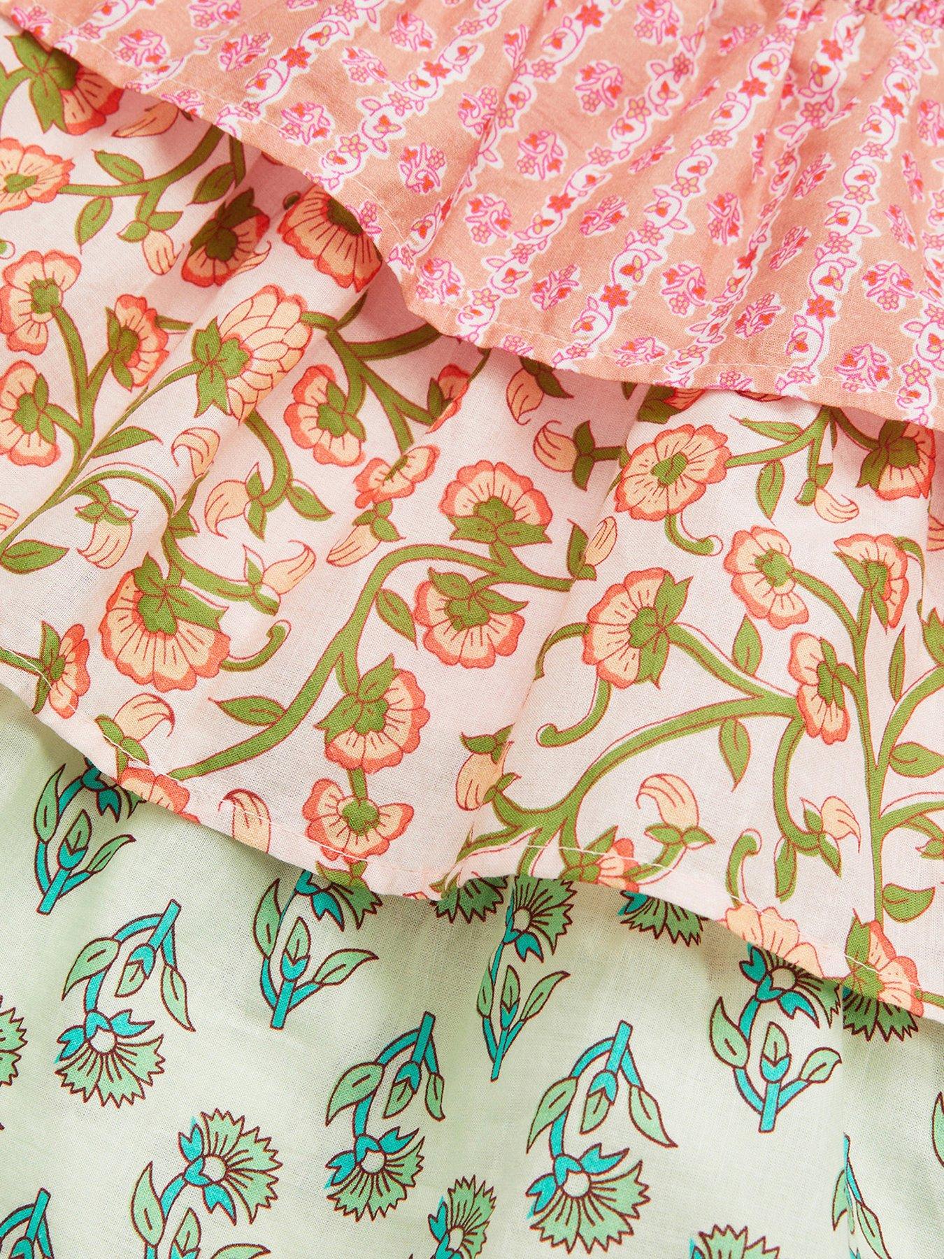 Image 3 of 3 of Accessorize Girls Floral Ra Ra Skirt - Pink