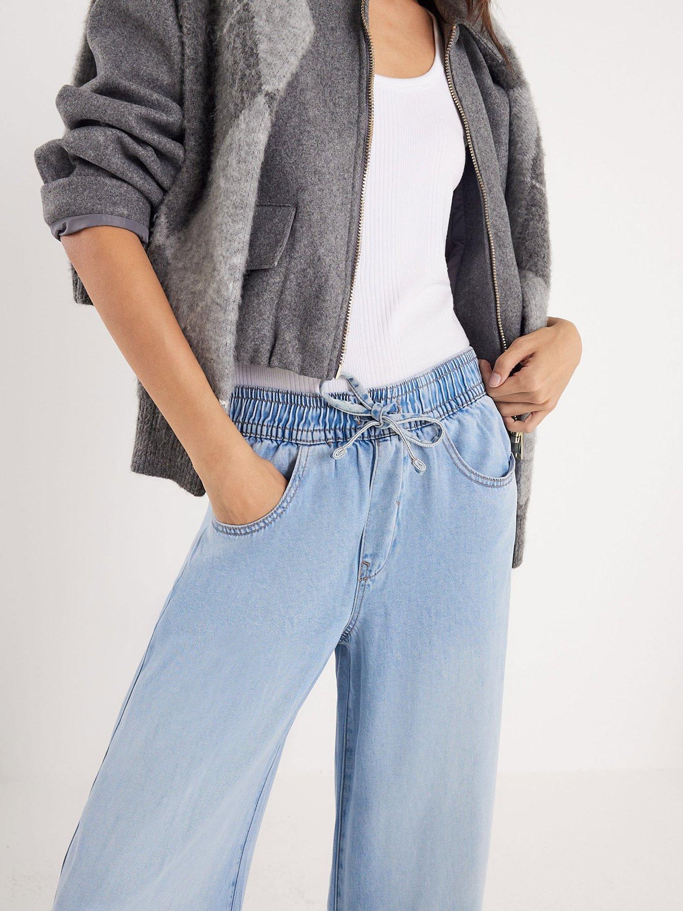 Image 4 of 4 of River Island Wide Leg Pj Pant Jasmine - Blue