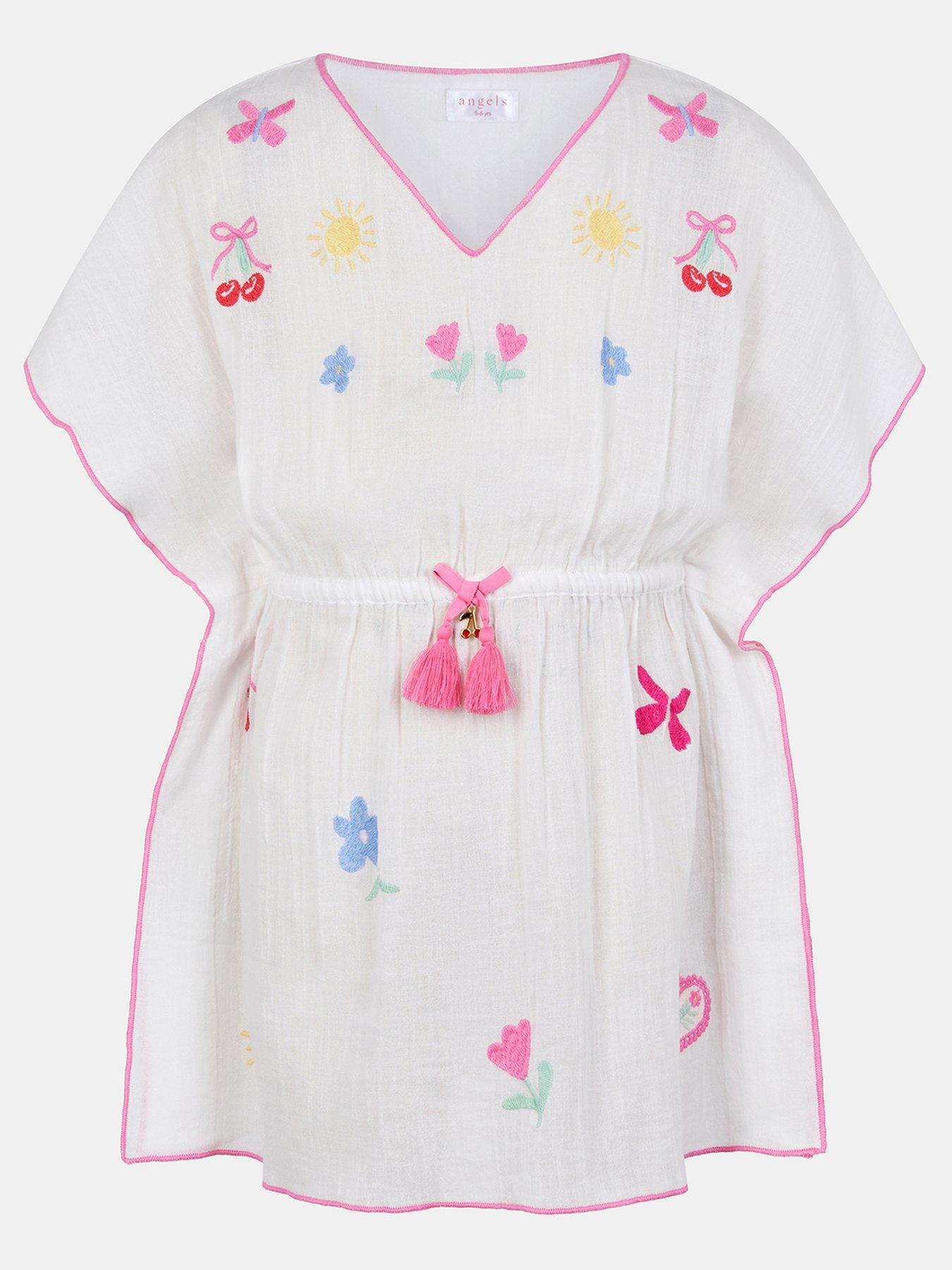 Accessorize Girls Embroidered Kaftan - White