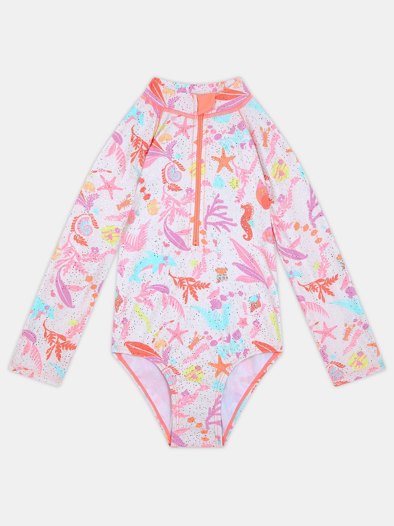 accessorize-girls-long-sleeve-sealife-print-swimsuit-multi