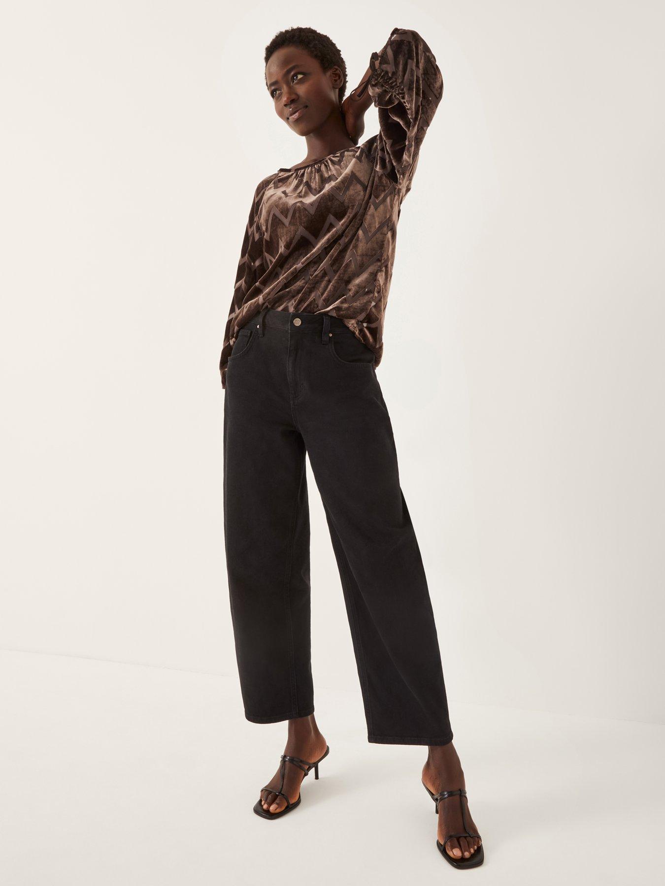 Image 3 of 5 of Monsoon Keisha Geometric Velvet Top - Brown