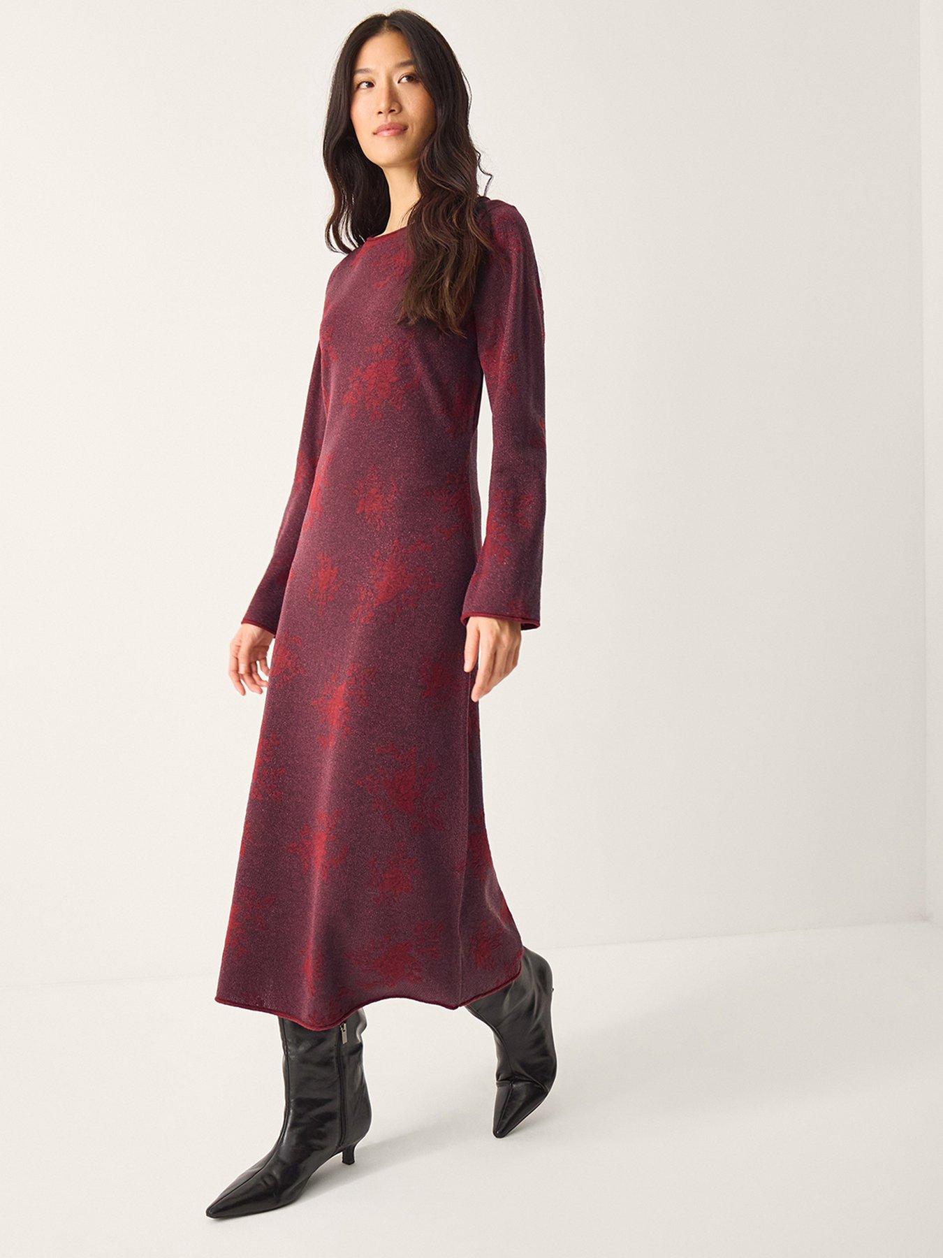 Monsoon Fianna Floral Dress - Purple