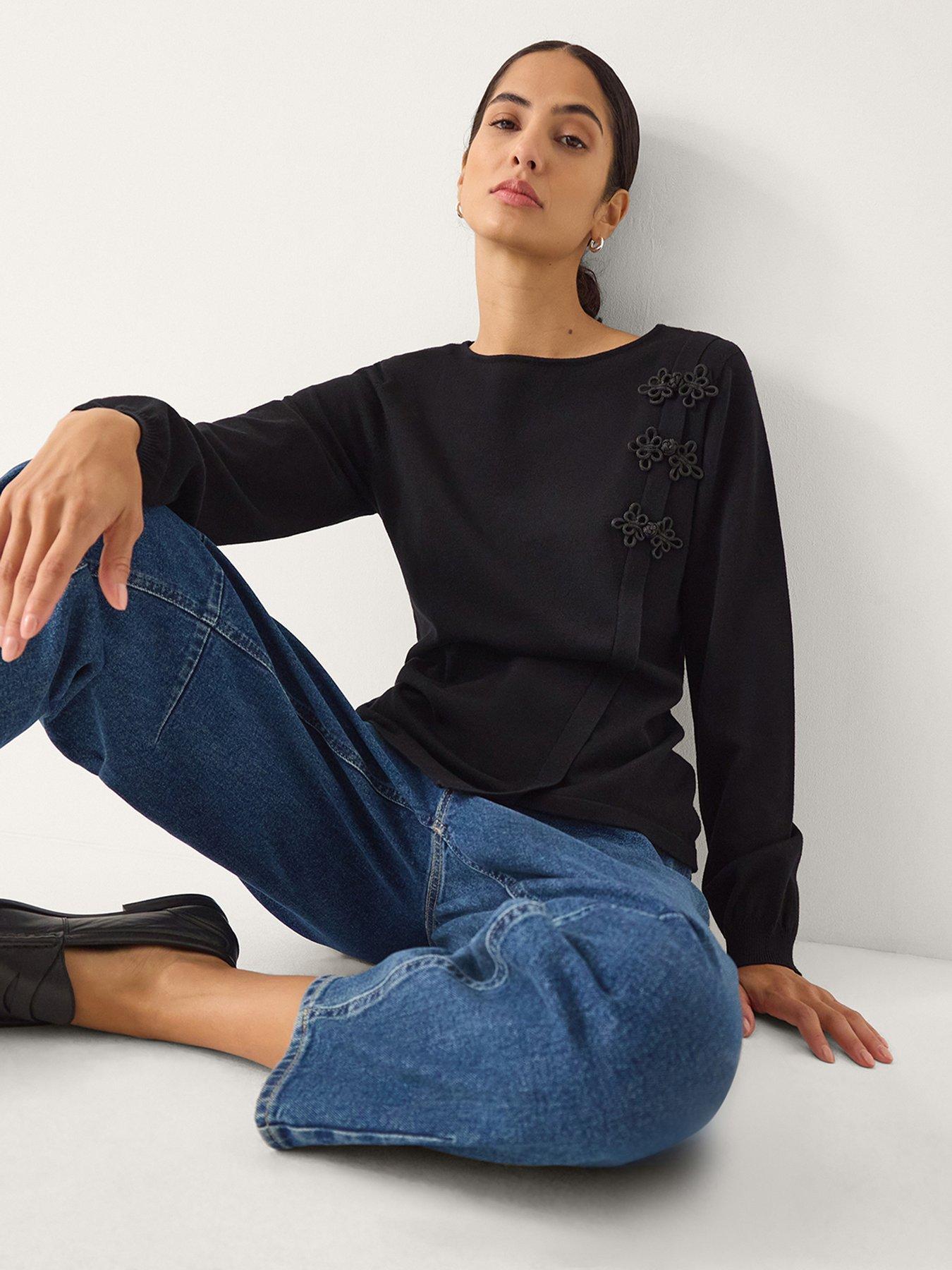 Monsoon Sofia Smart Jumper - Black
