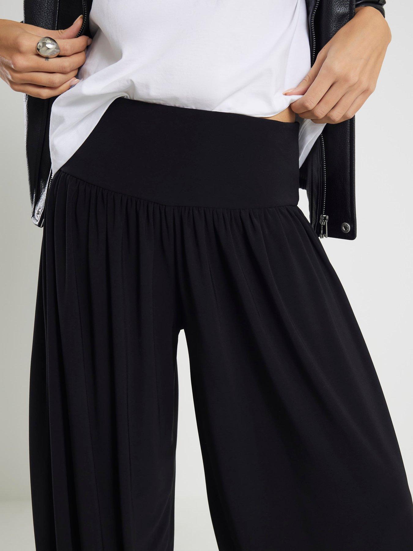 Image 4 of 4 of River Island Balloon Leg Trousers - Black