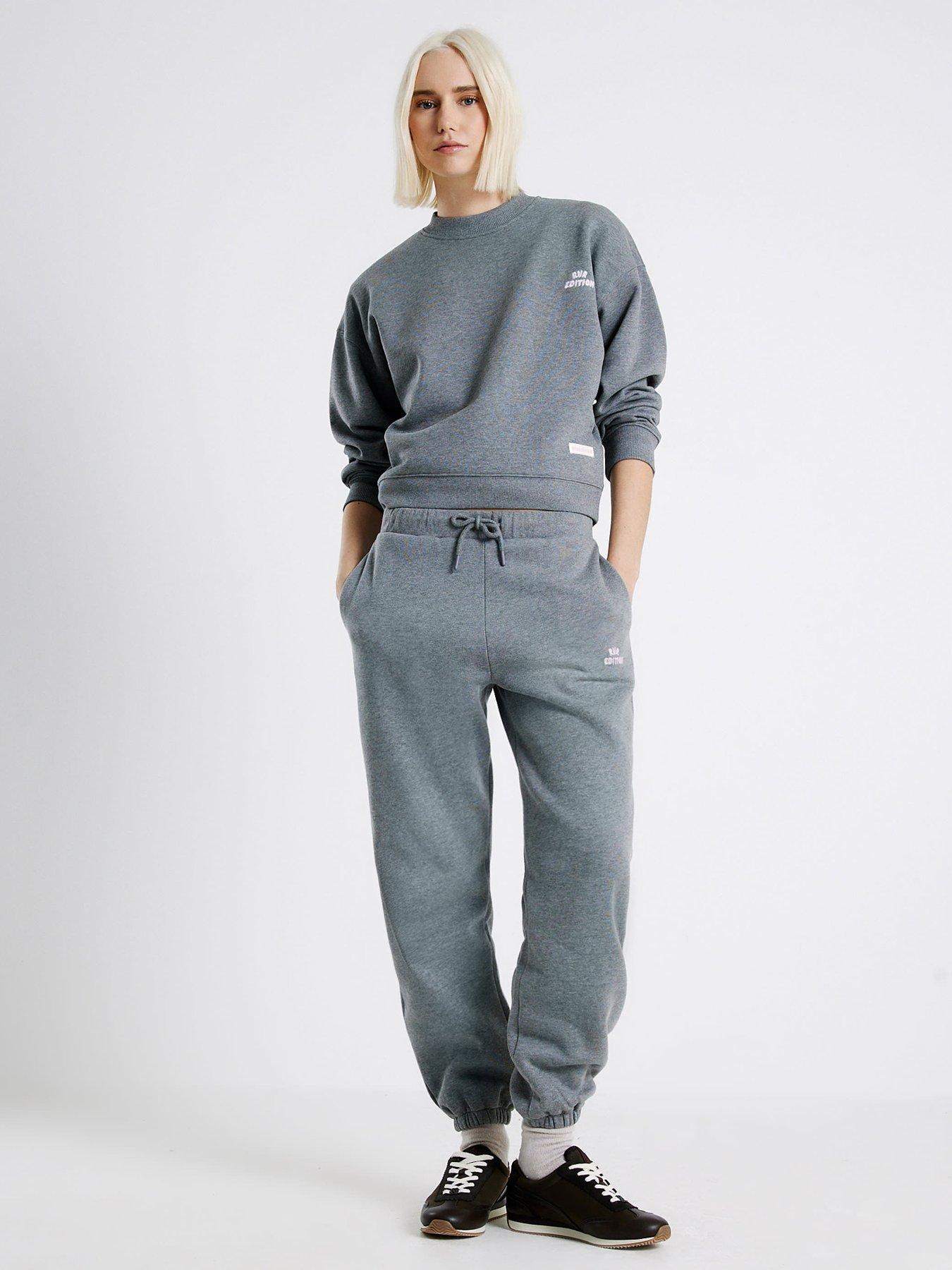 Image 3 of 6 of River Island Long Sleeve Back Print Editions Sweatshirt - Grey