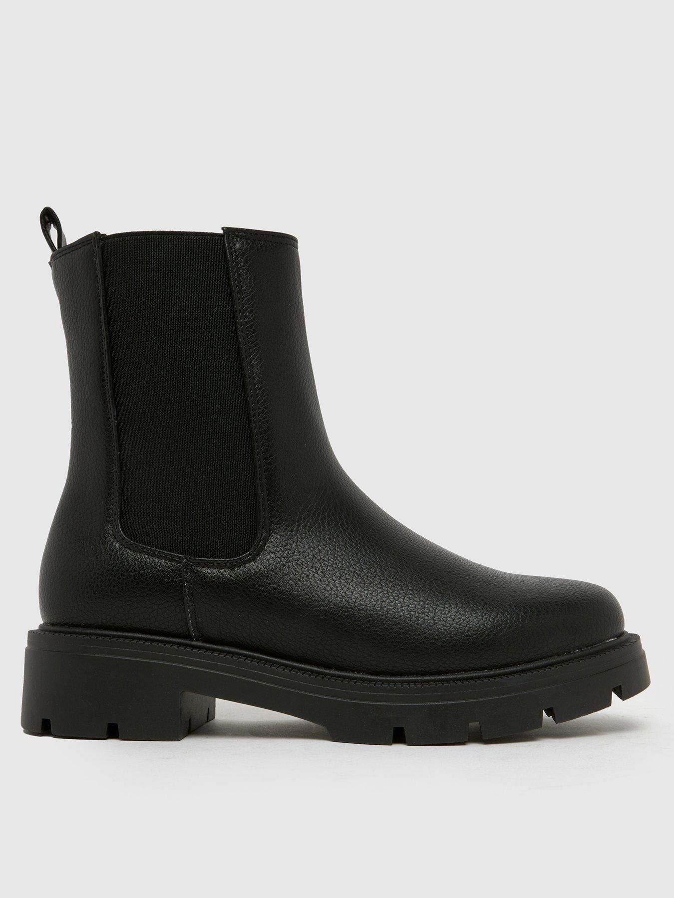  image of schuh-wide-fit-abbie-chelsea-boot-black