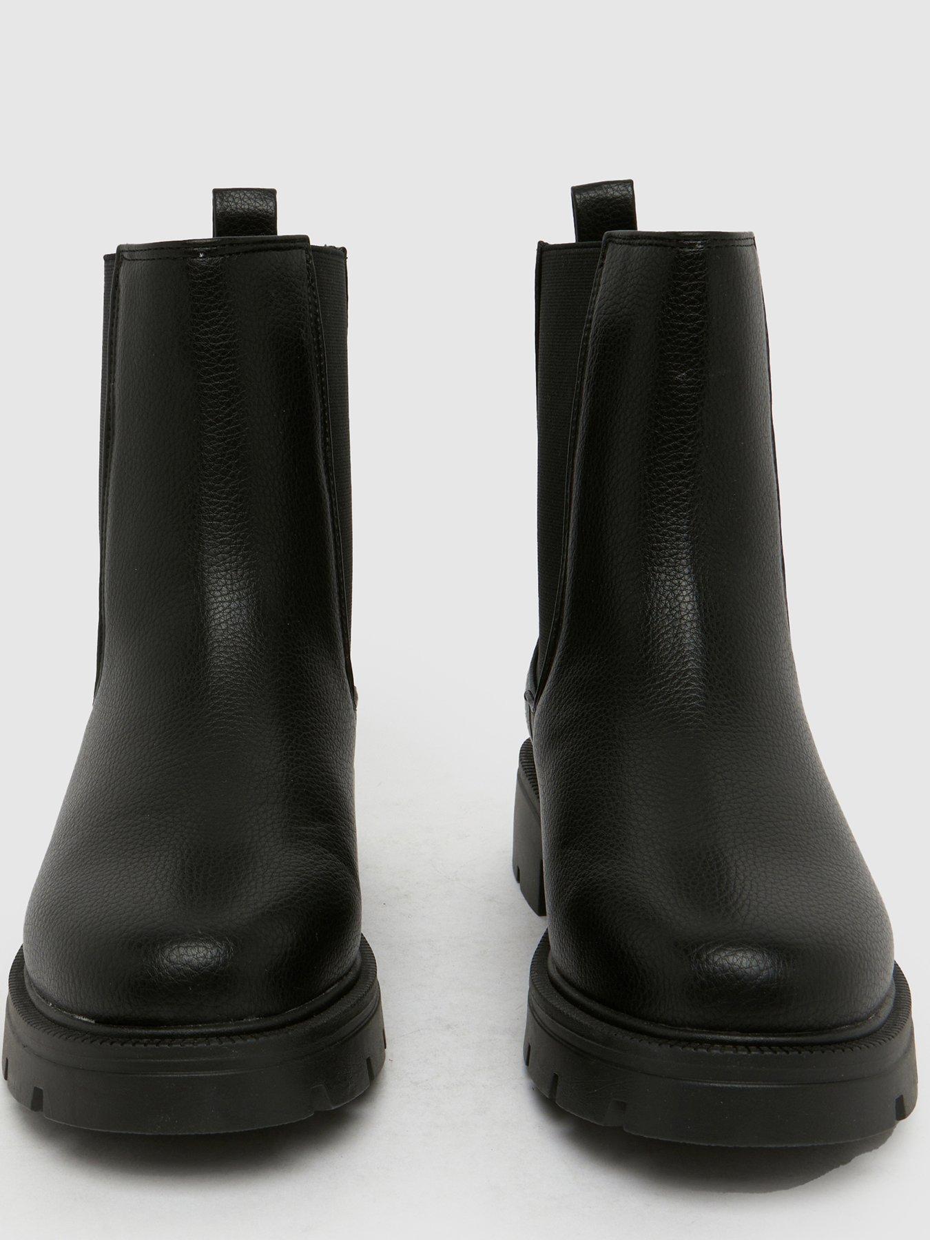  image of schuh-wide-fit-abbie-chelsea-boot-black