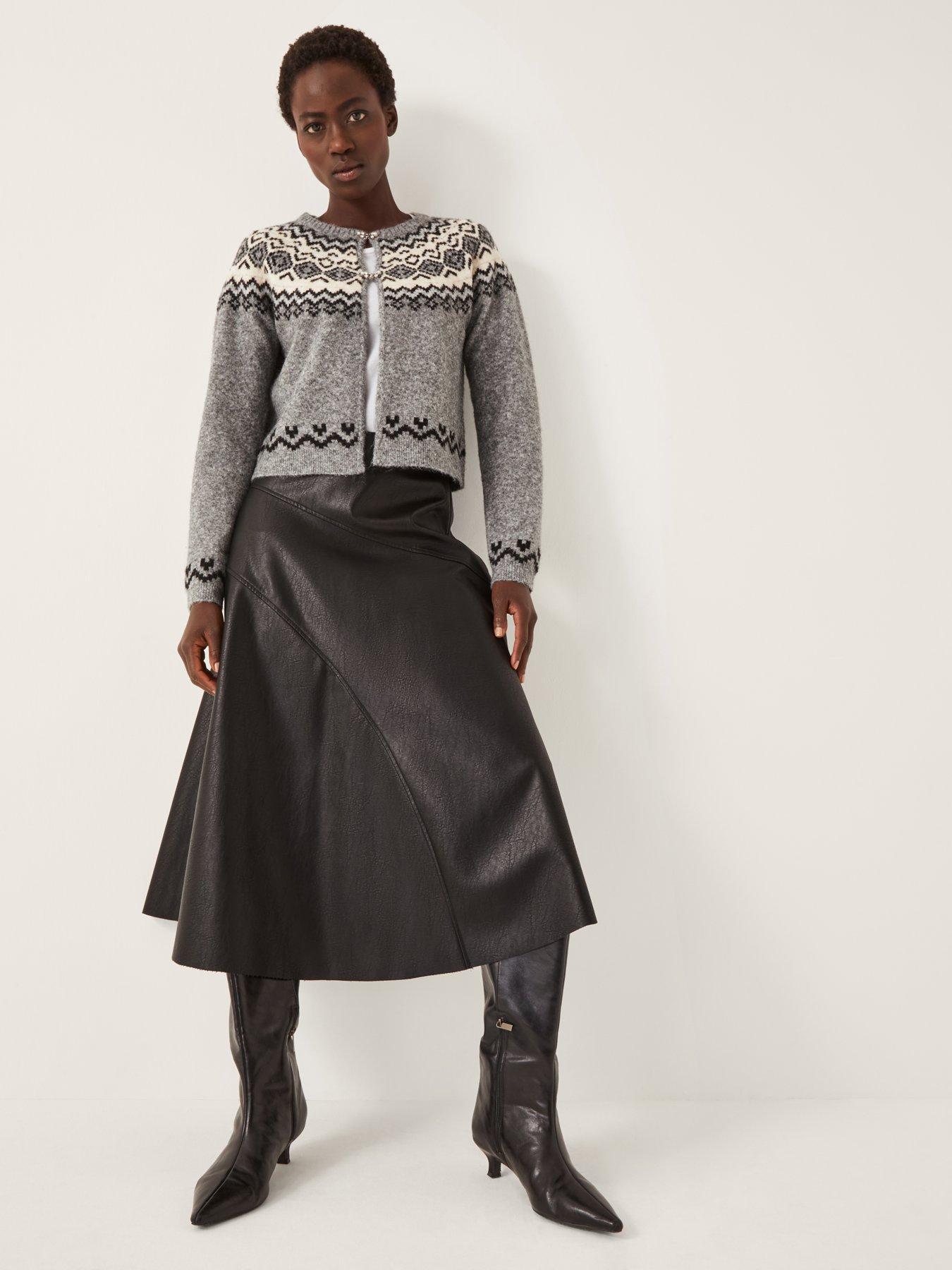 Image 3 of 5 of Monsoon Fina Fairisle Cardigan - Grey
