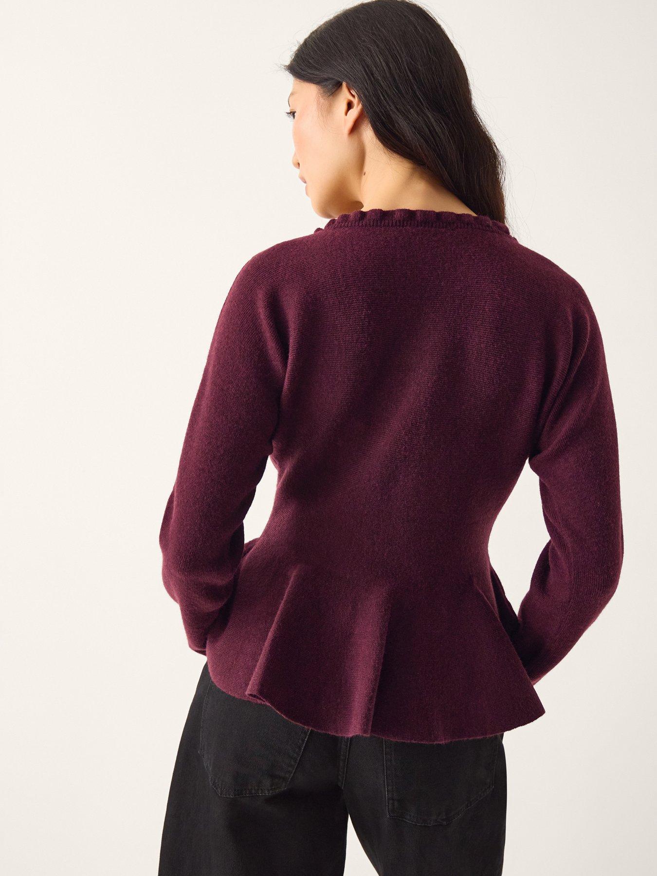 Image 2 of 5 of Monsoon Peony Peplum Jumper - Red