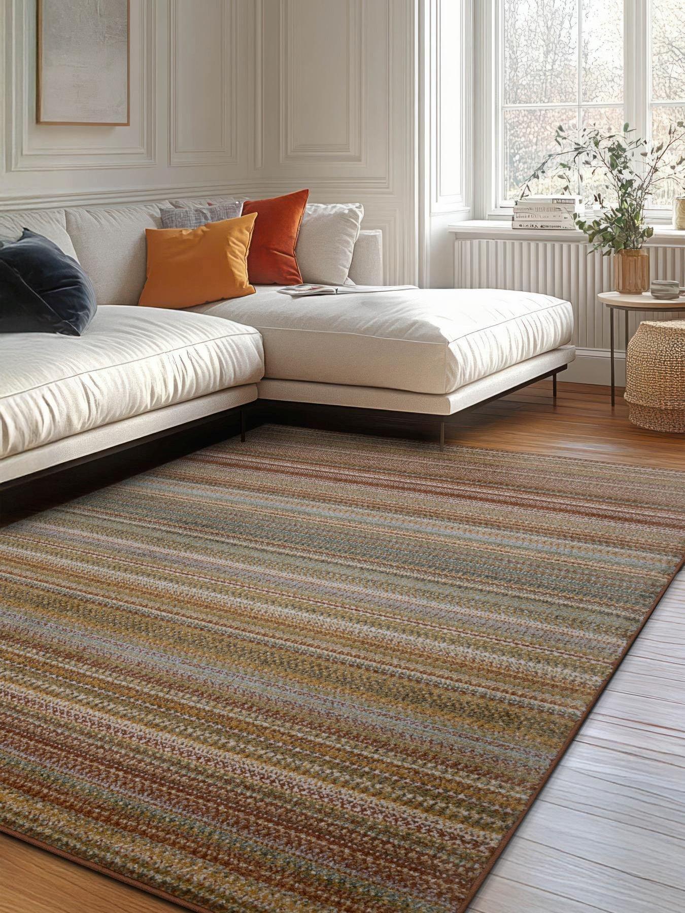 Image 1 of 4 of The Very Collection Echo Multi Stripe Rug