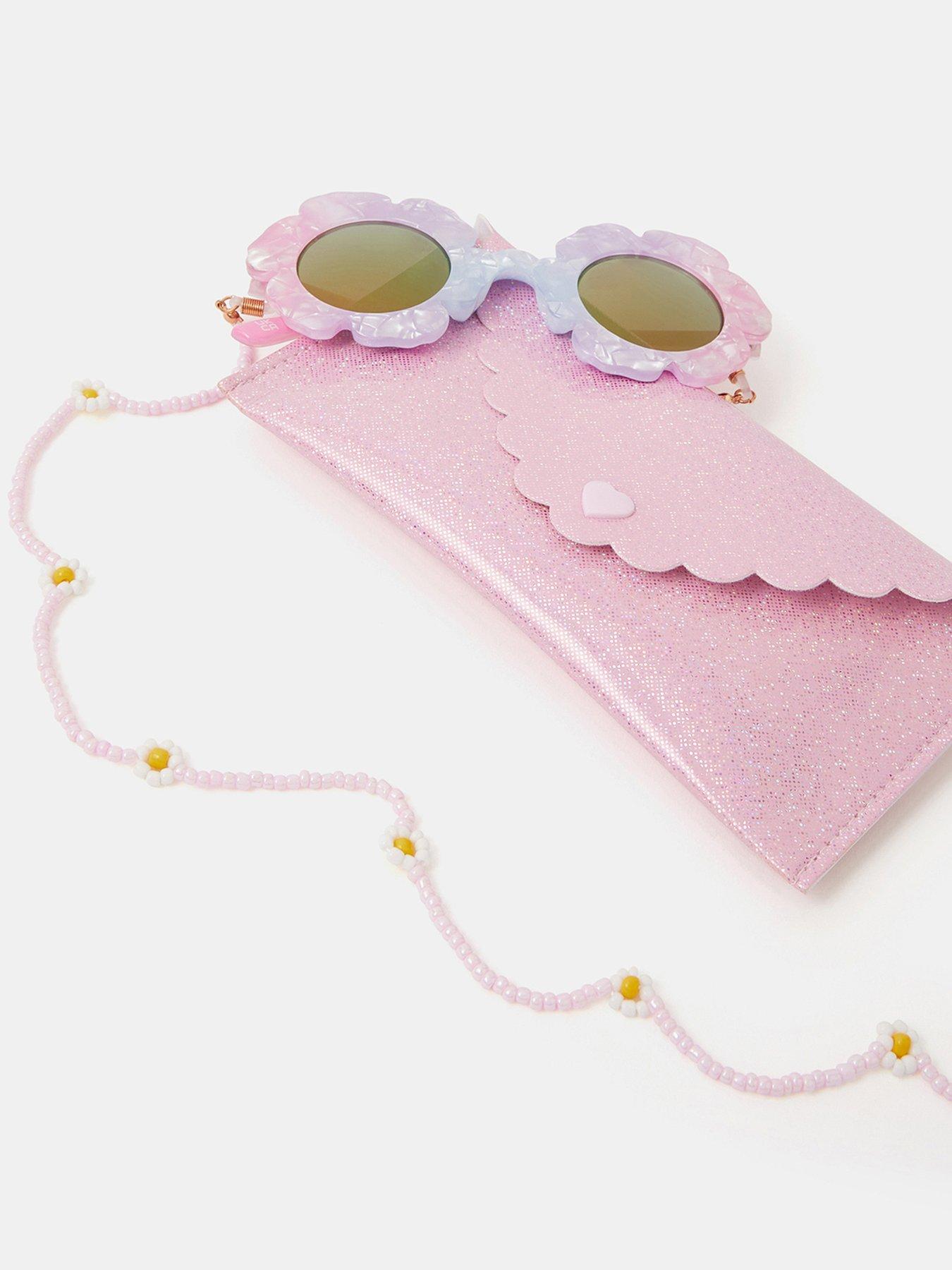 back image of accessorize-girls-flower-sunglasses-bundle-pink