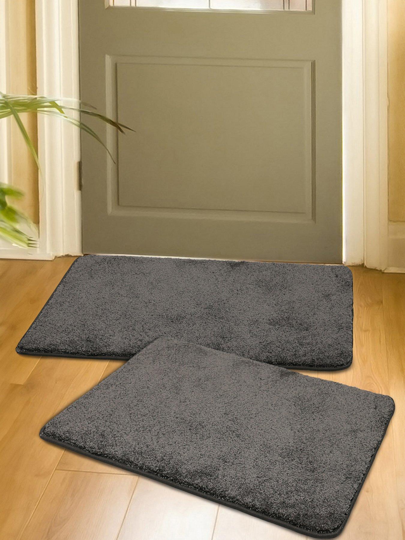 The Very Collection Scattamat Pack Of 2 Doormats 50 X 80cm. - Charcoal