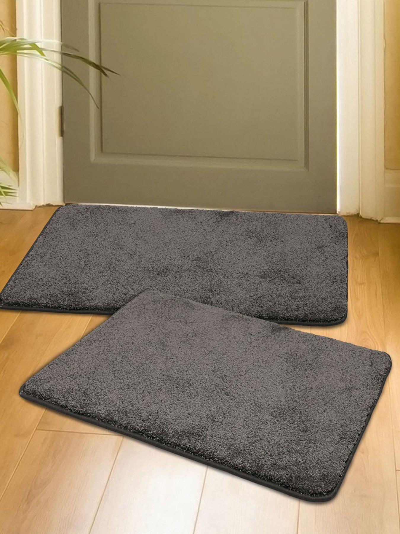 Very Home Scattamat Pack Of 2 Doormats 50 X 80cm. - Charcoal