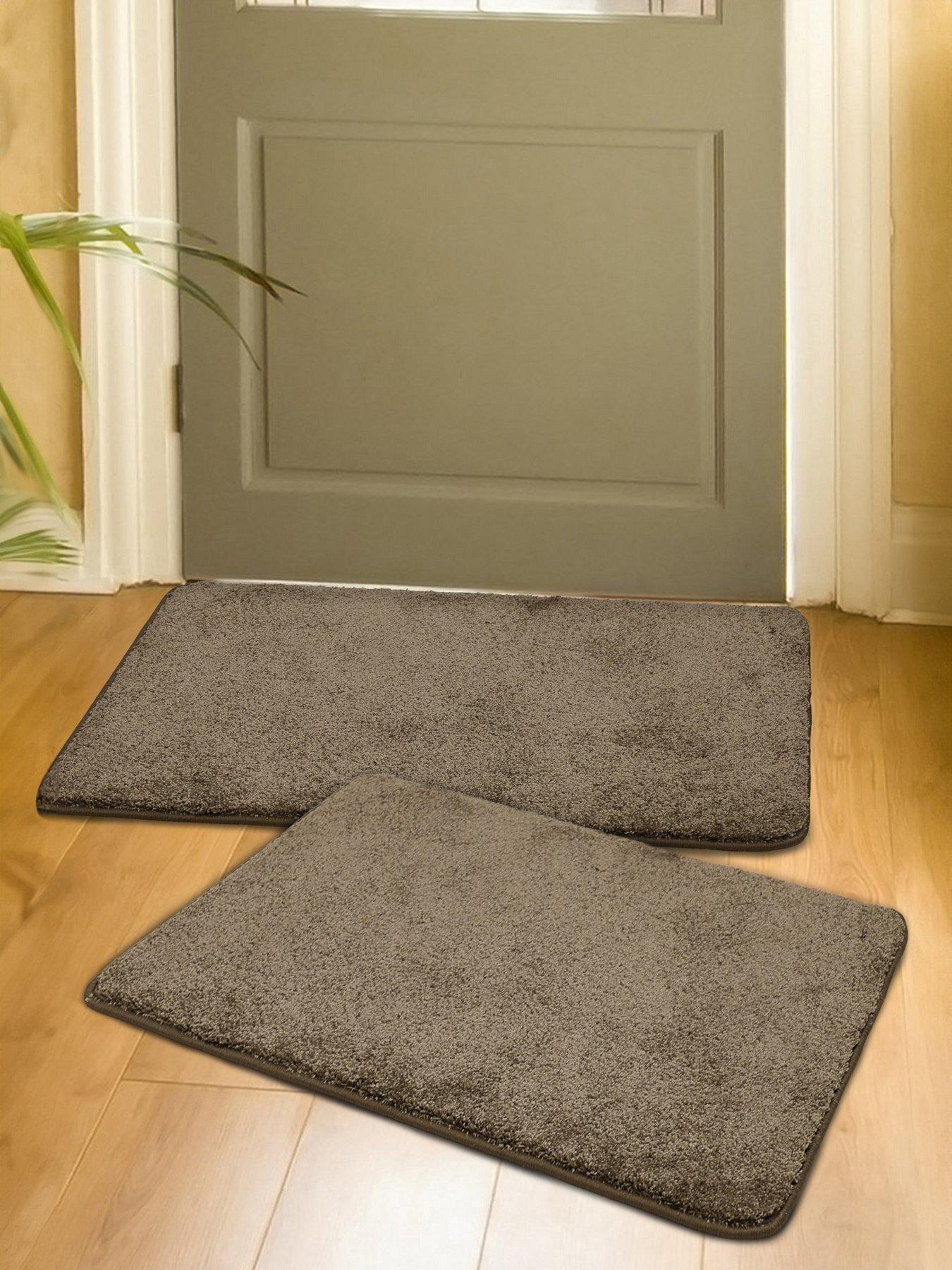 The Very Collection Scattamat Pack Of 2 Doormats 50 X 80cm. - Charcoal