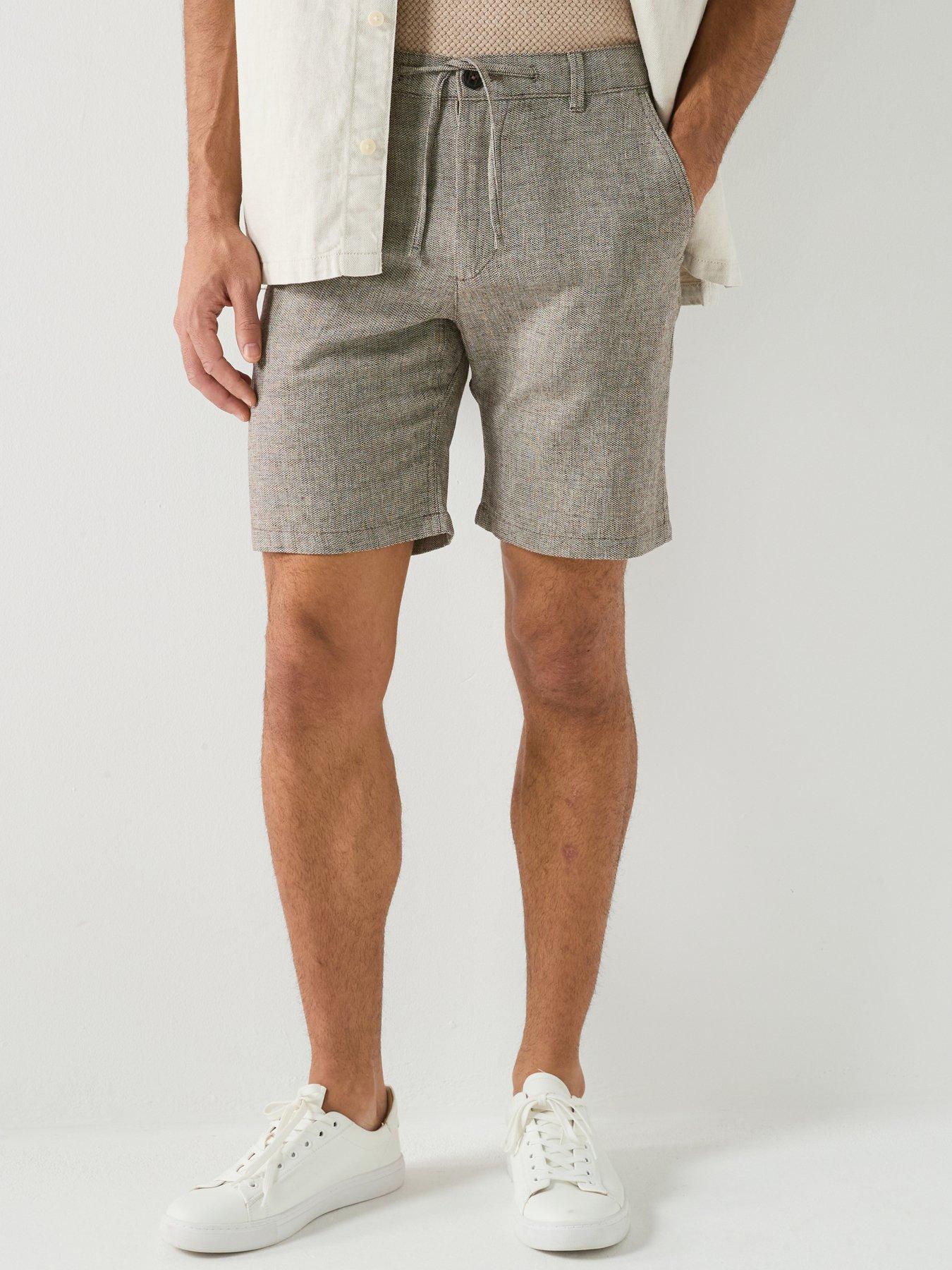  image of selected-brody-slim-fit-linen-shorts