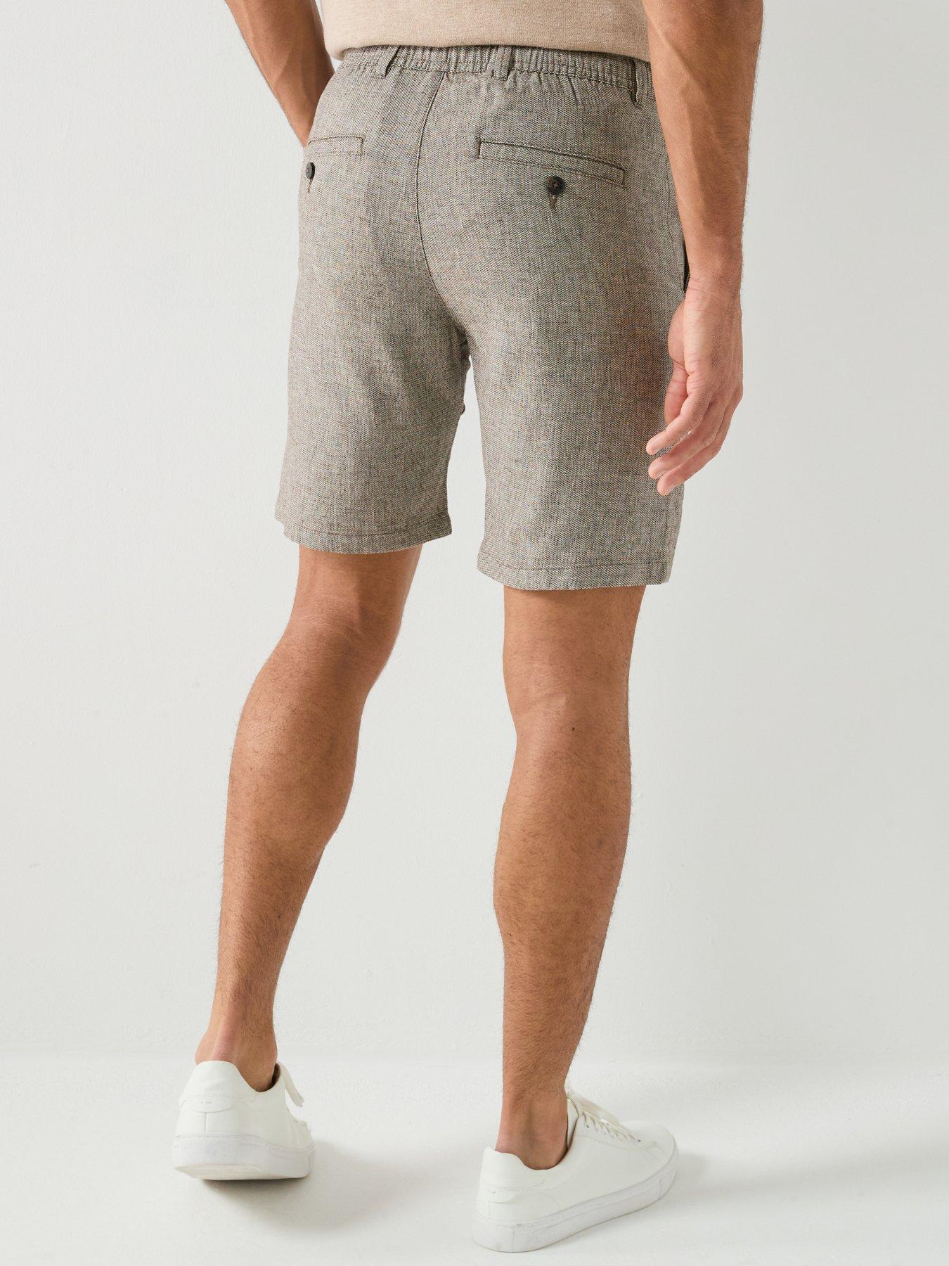  image of selected-brody-slim-fit-linen-shorts