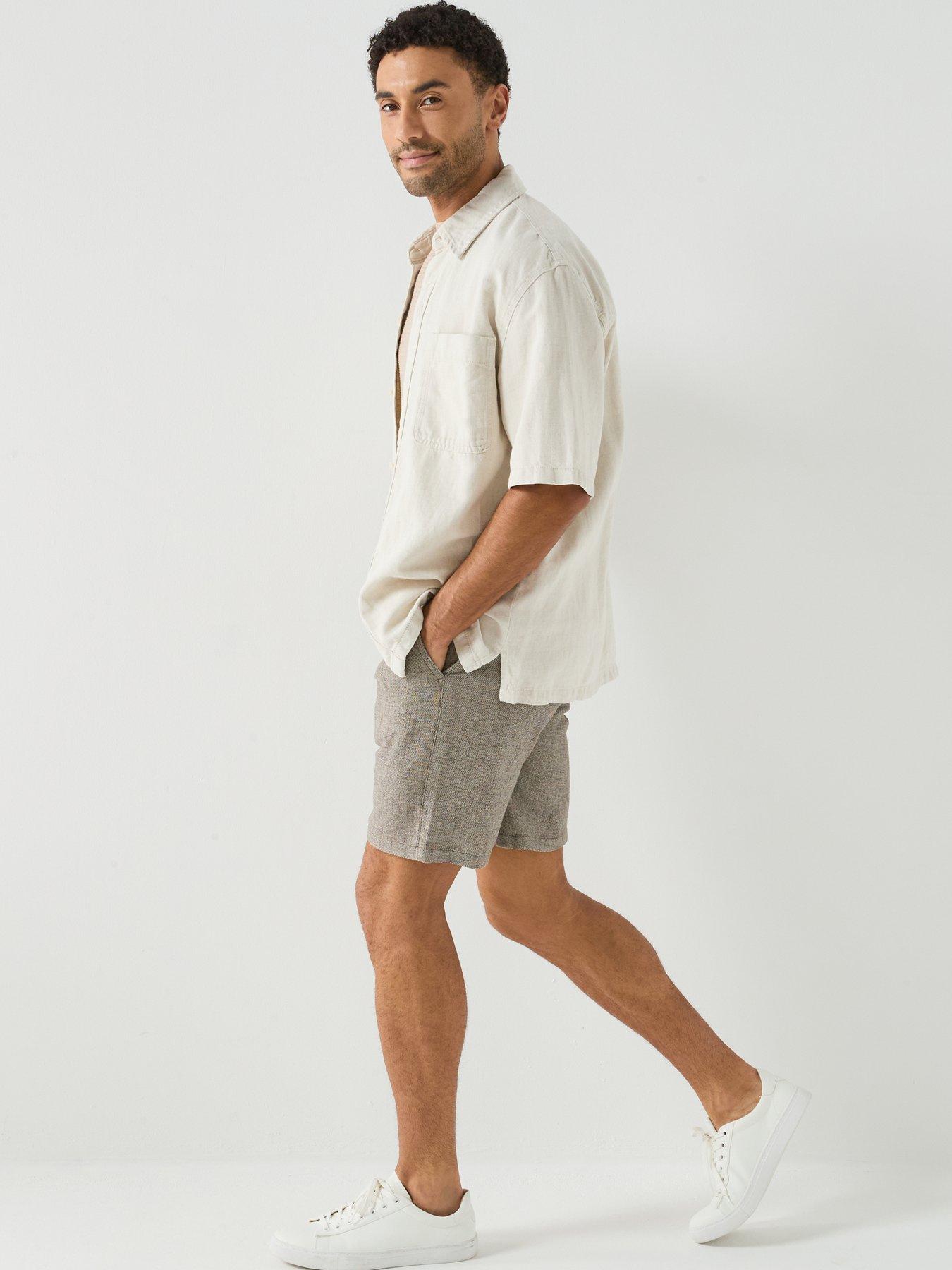  image of selected-brody-slim-fit-linen-shorts