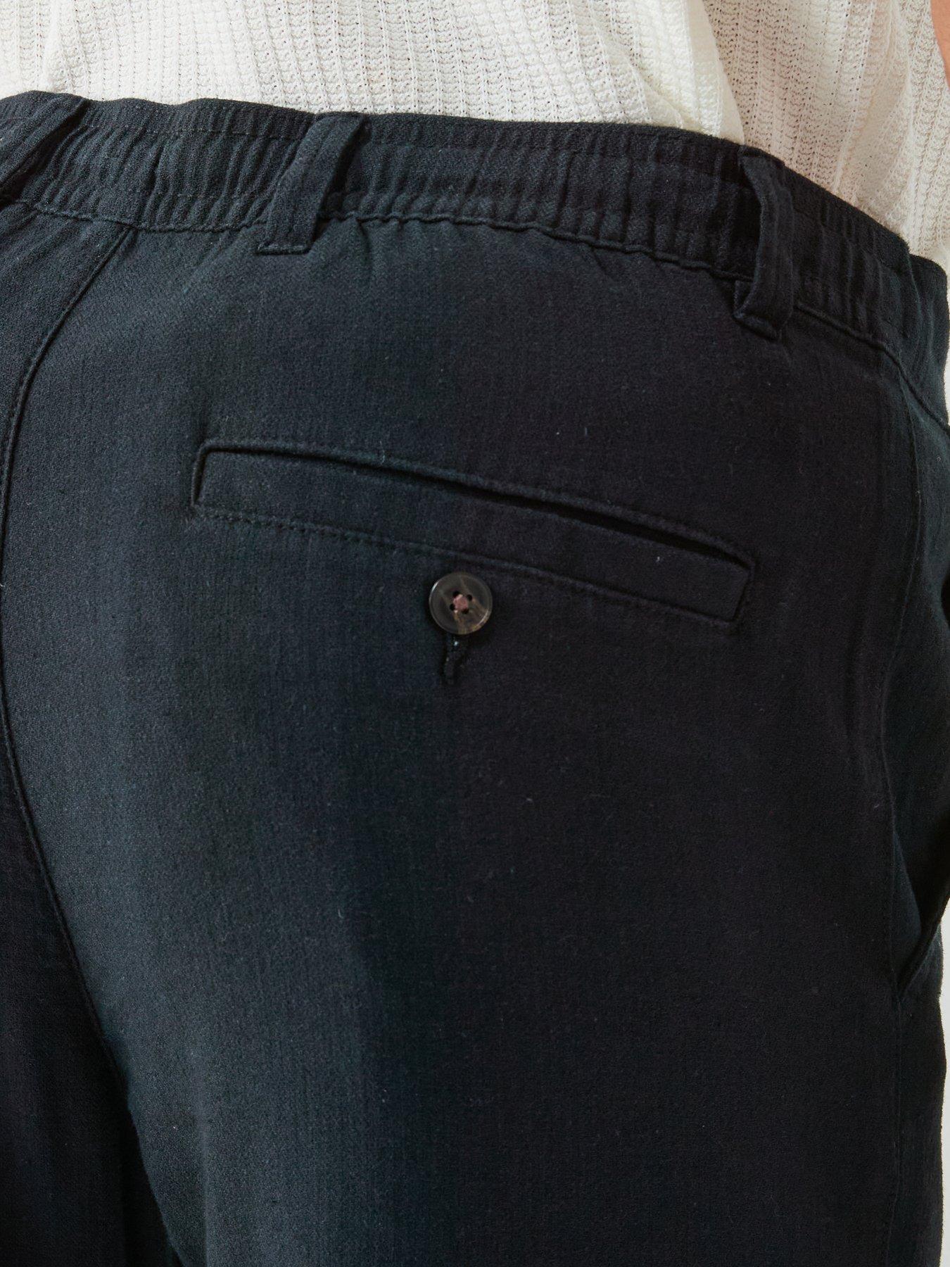  image of selected-brody-slim-fit-linen-trousers