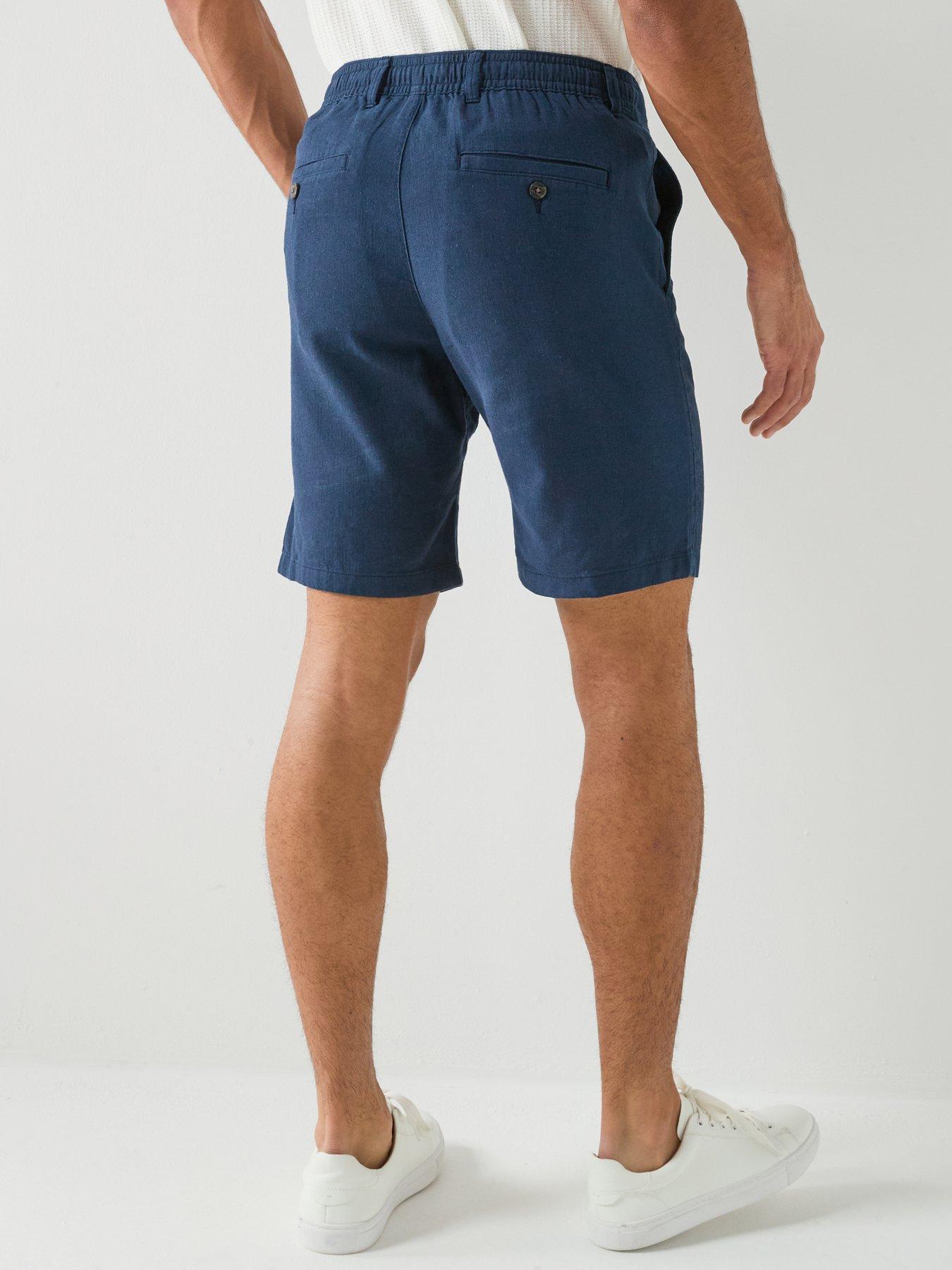 stillFront image of selected-selected-brody-slim-fit-linen-shorts