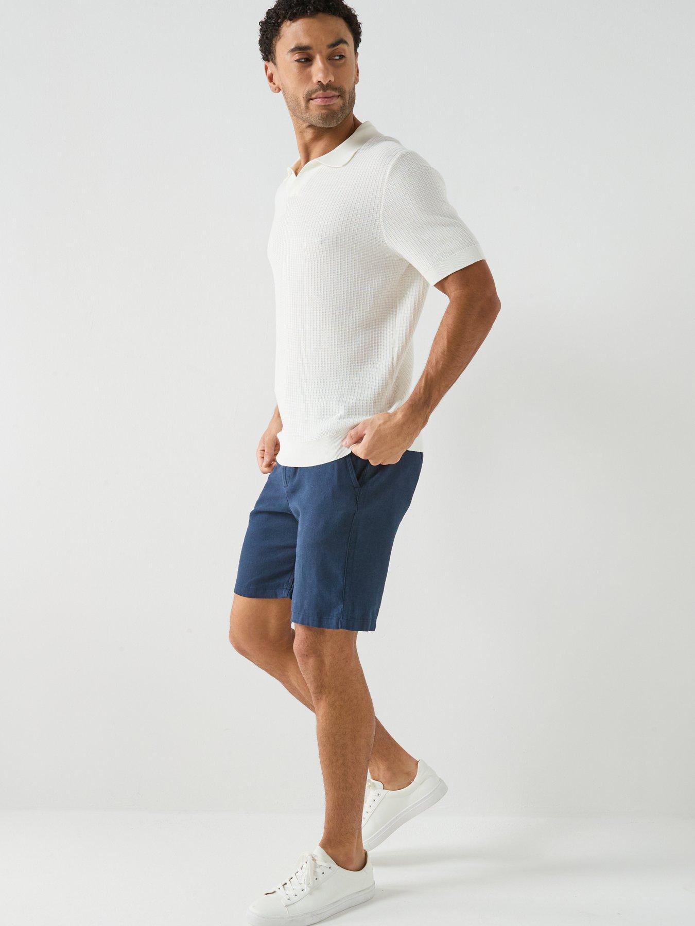  image of selected-selected-brody-slim-fit-linen-shorts