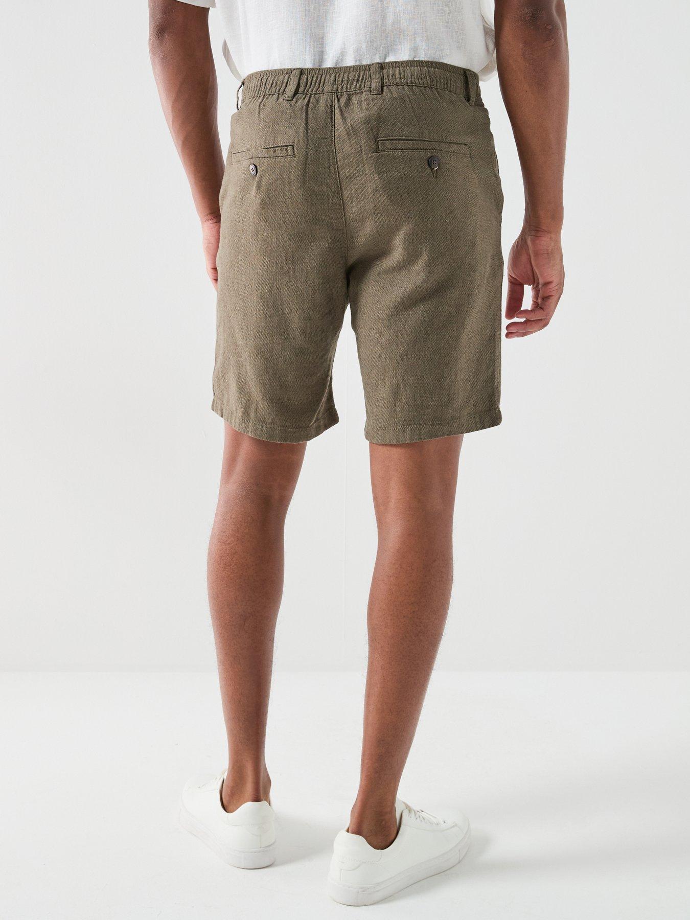  image of selected-brody-slim-fit-linen-shorts