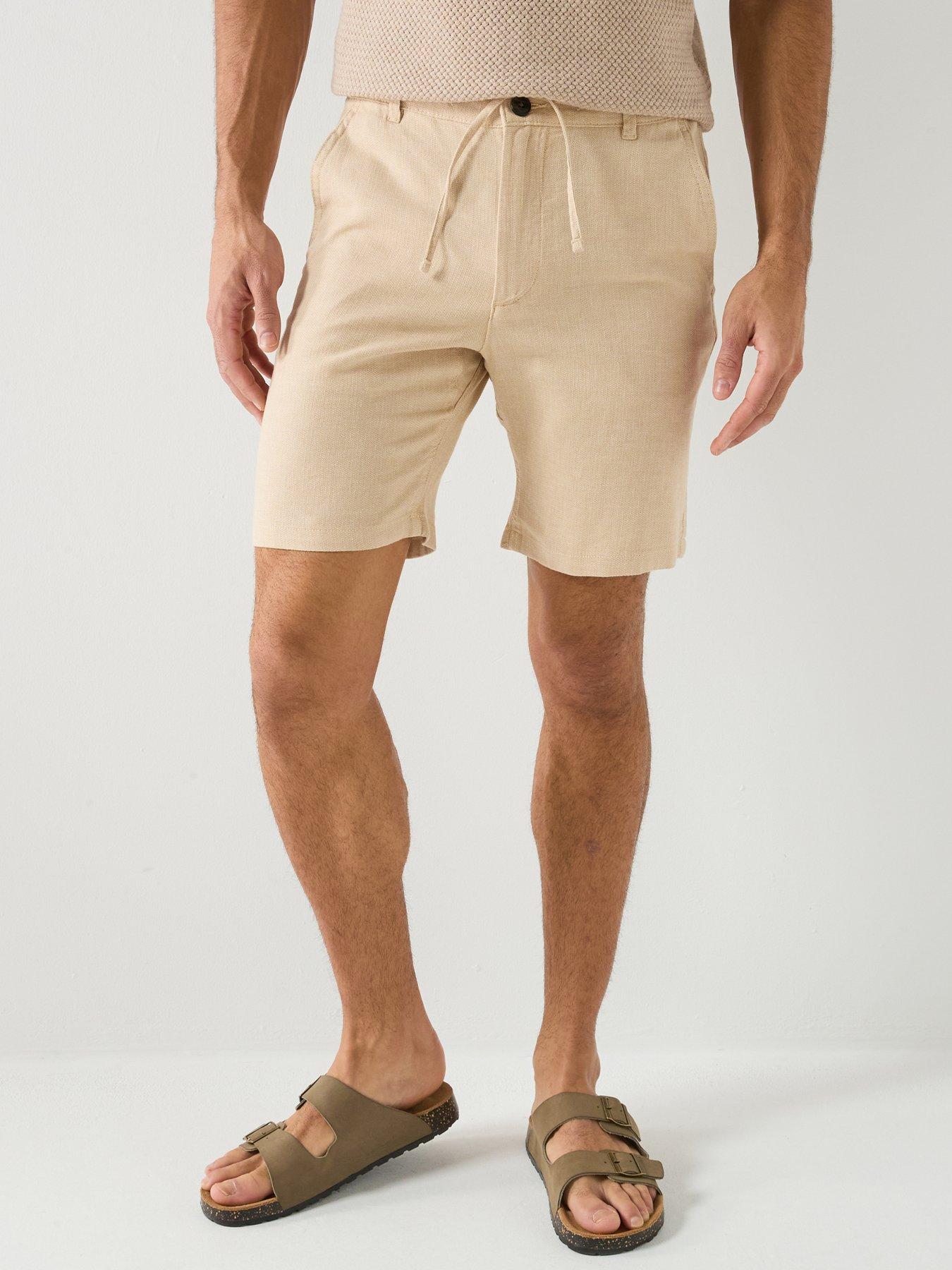 Selected Brody Slim Fit Linen Shorts - Brown