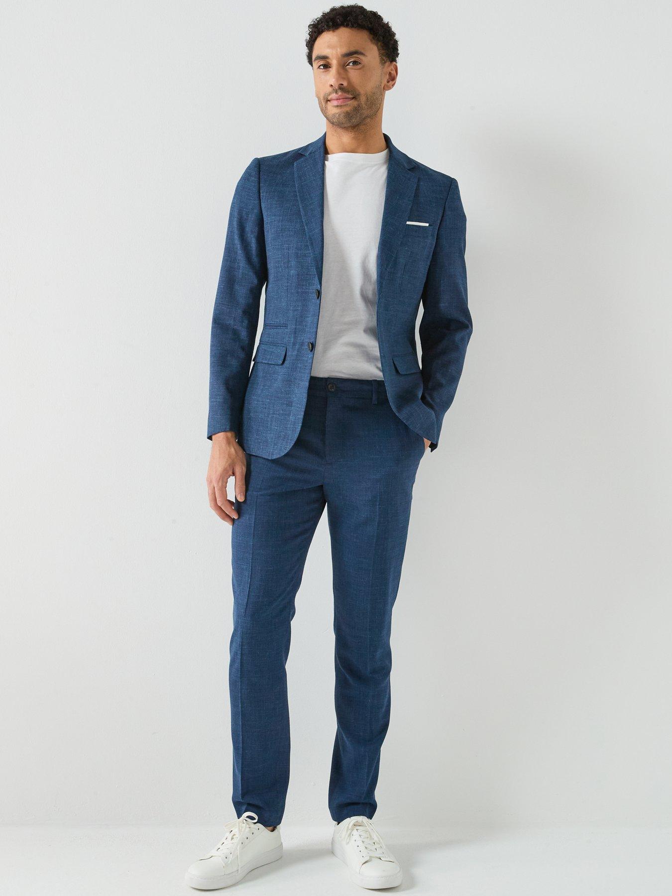 Image 3 of 6 of Selected Oasis Slim Fit Linen Suit Trousers