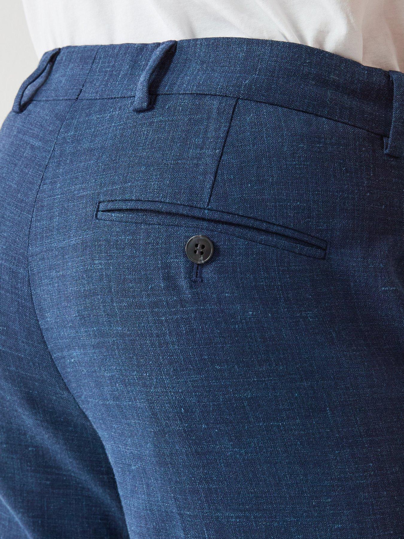Image 5 of 6 of Selected Oasis Slim Fit Linen Suit Trousers