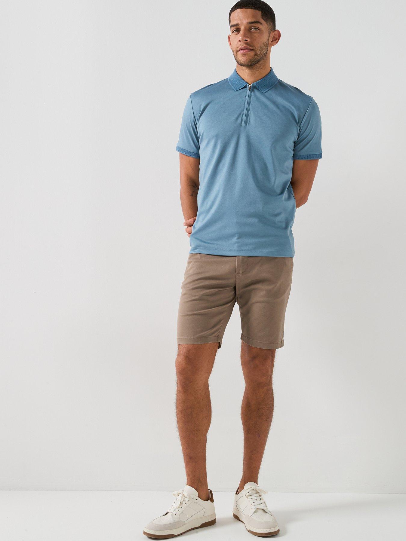 Image 3 of 4 of Selected Miles Slim Fit Flex Shorts - Brown