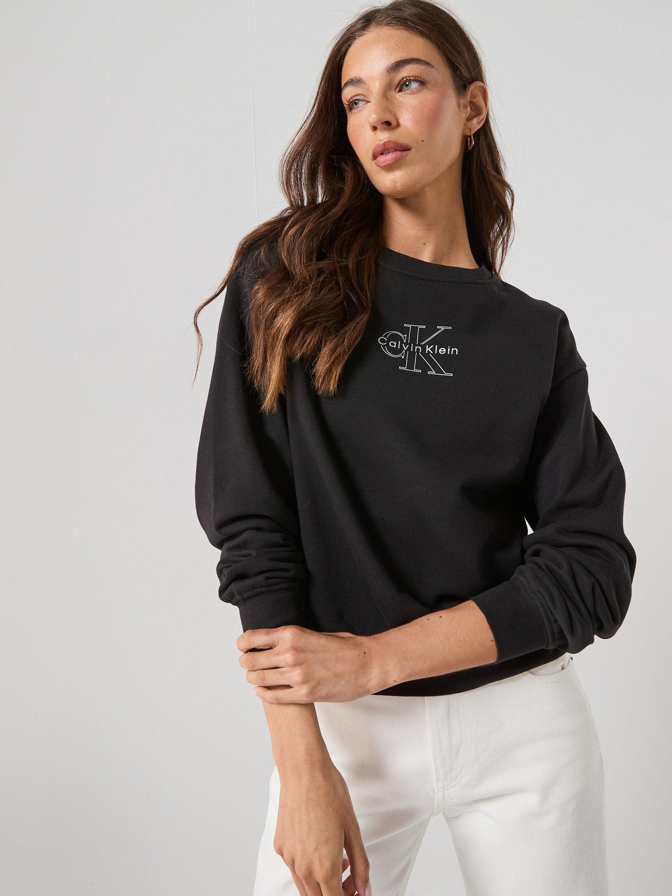 Calvin Klein Jeans Long Sleeve Crew Neck Sweatshirt - Black