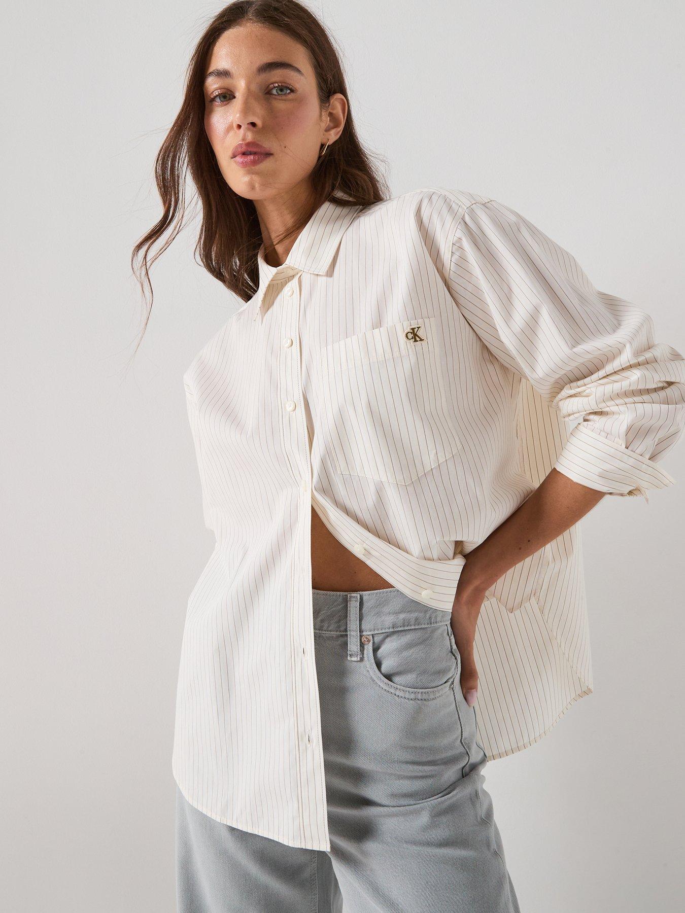 Calvin Klein Jeans Yarndye Cotton Poplin Relaxed Shirt - Calico