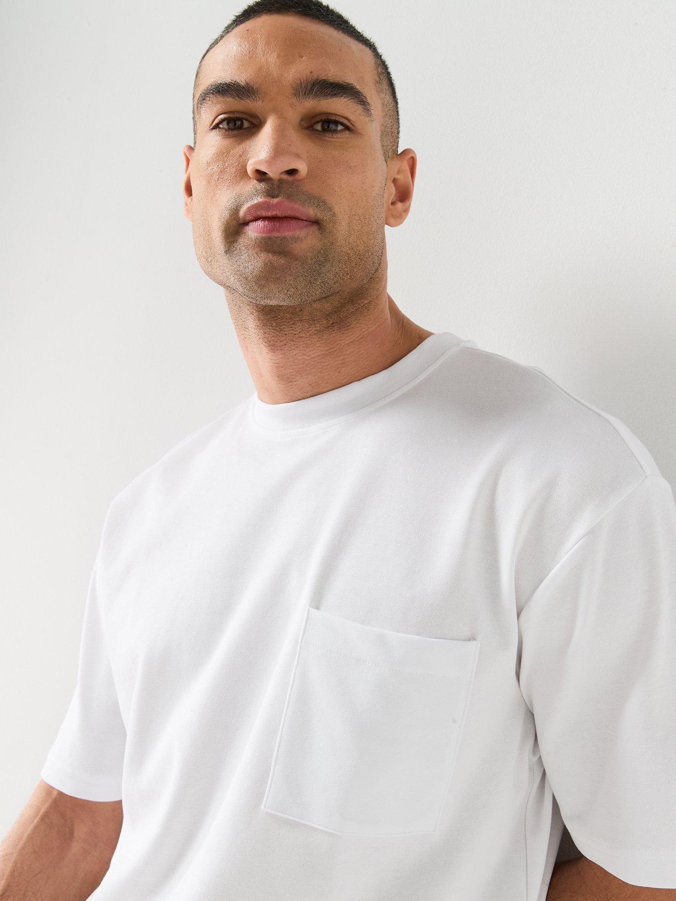 Image 4 of 6 of Selected Oscar Pocket Detail T-shirt