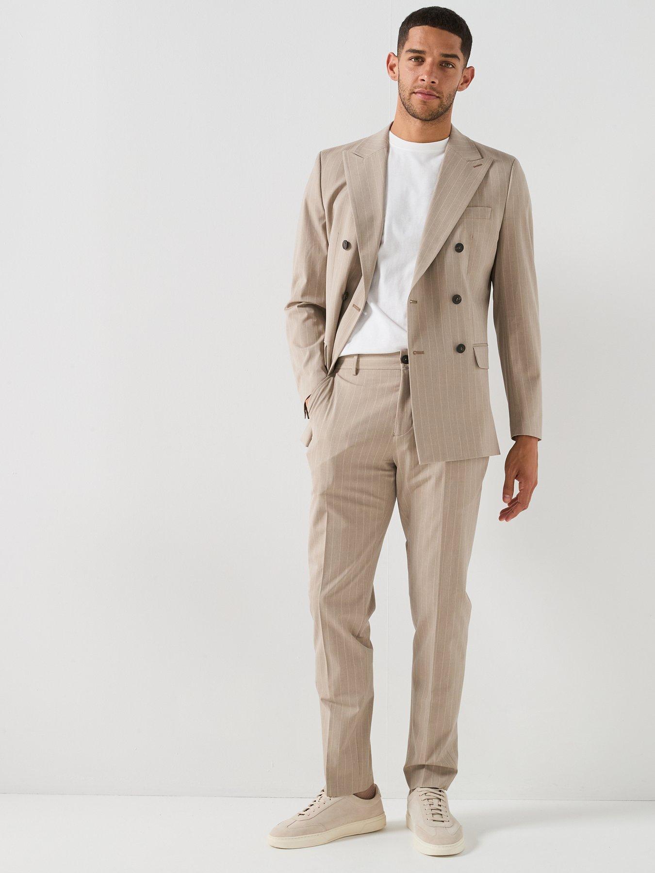  image of selected-selected-liam-pinstripe-double-breasted-suit-jacket