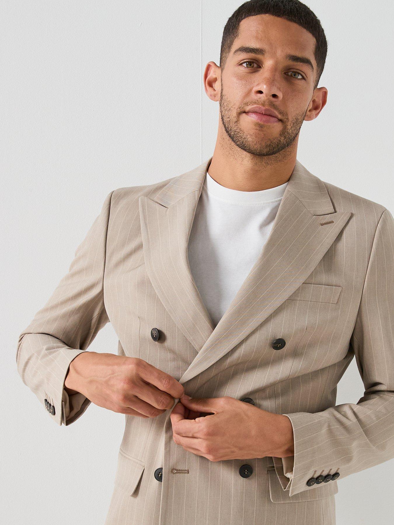  image of selected-selected-liam-pinstripe-double-breasted-suit-jacket