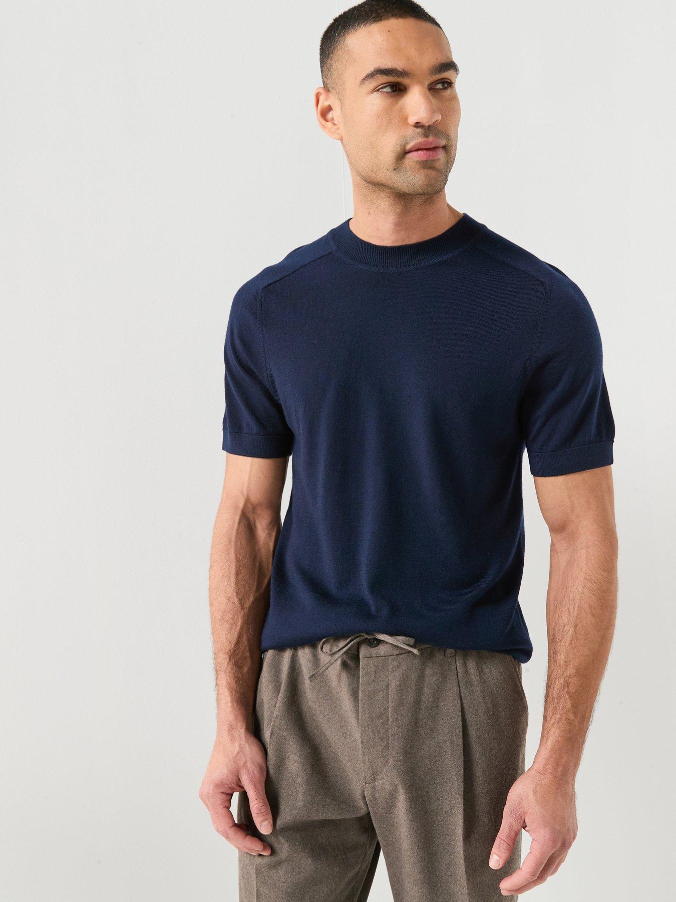 Selected Tray Merino Knitted T-shirt