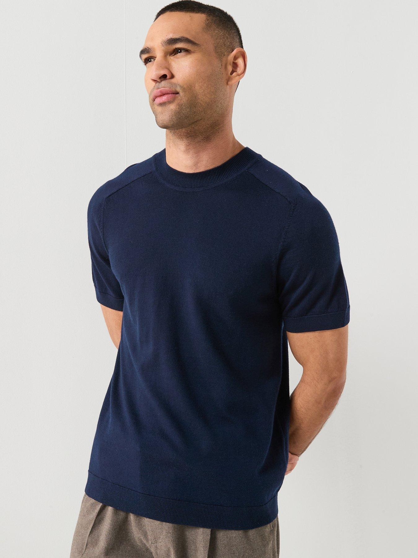  image of selected-tray-merino-knitted-t-shirt