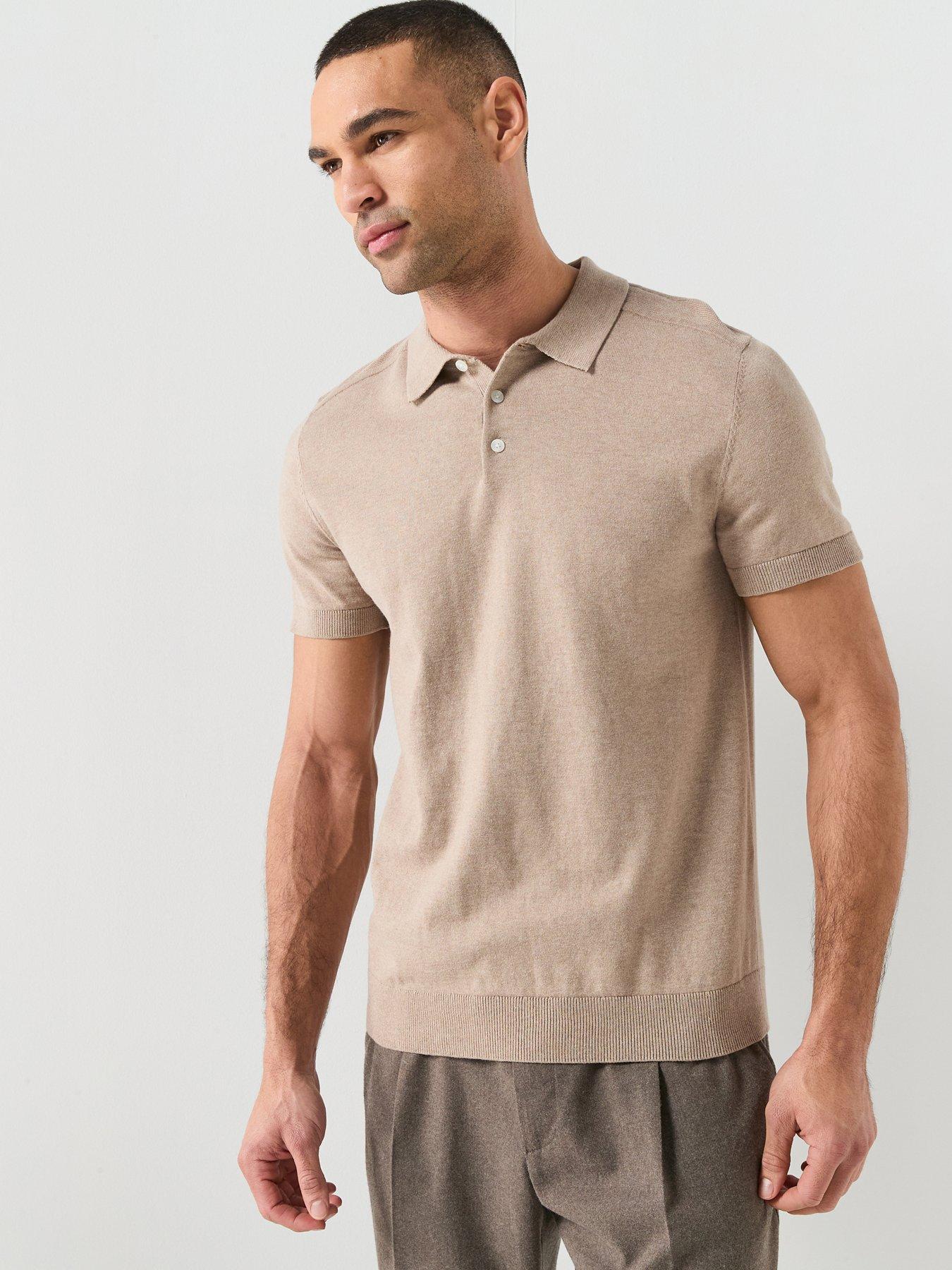 Selected Berg Short Sleeve Knitted Polo Shirt