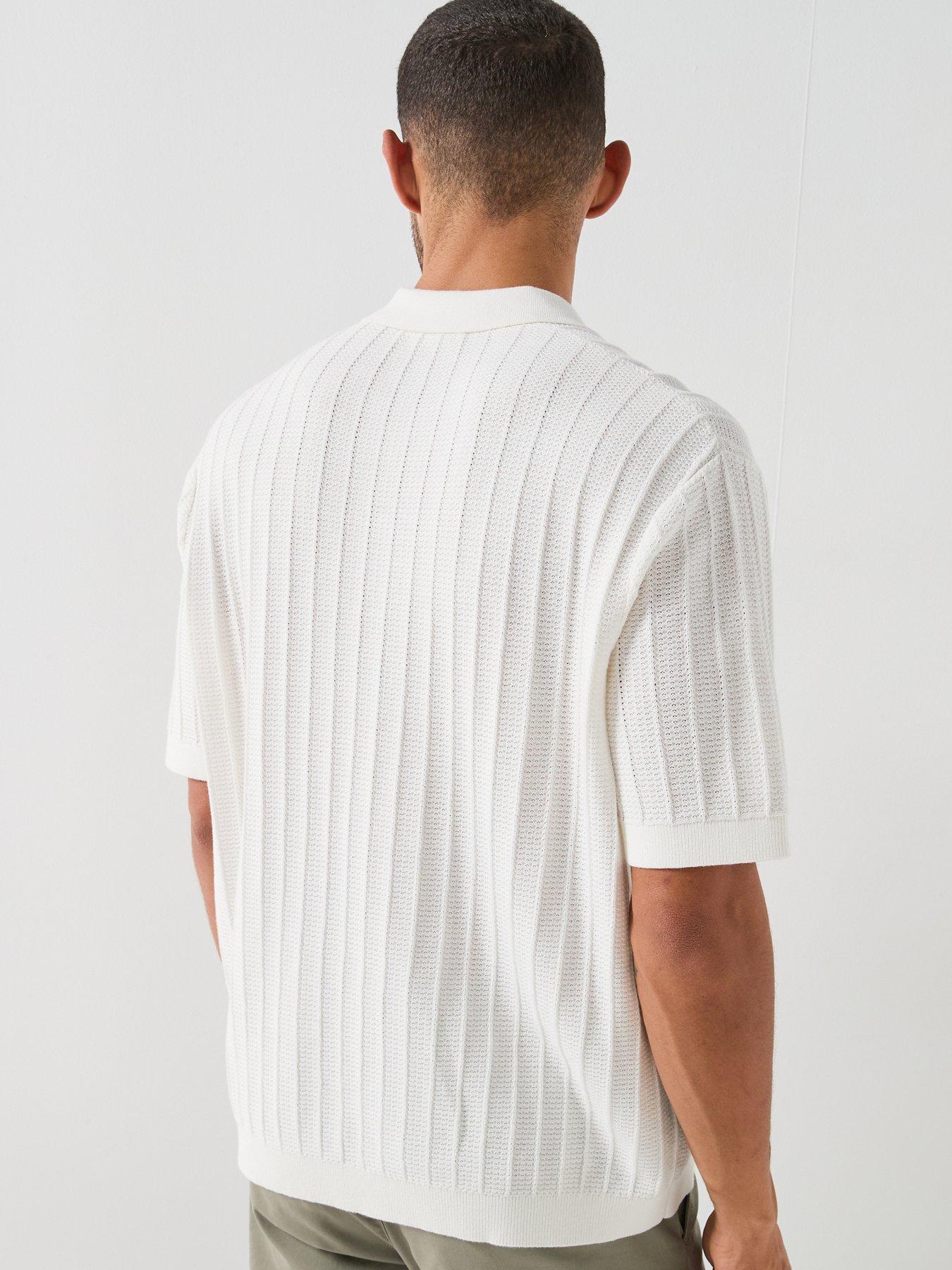 Image 2 of 4 of Selected Dane Short Sleeve Knit Structure Polo Shirt