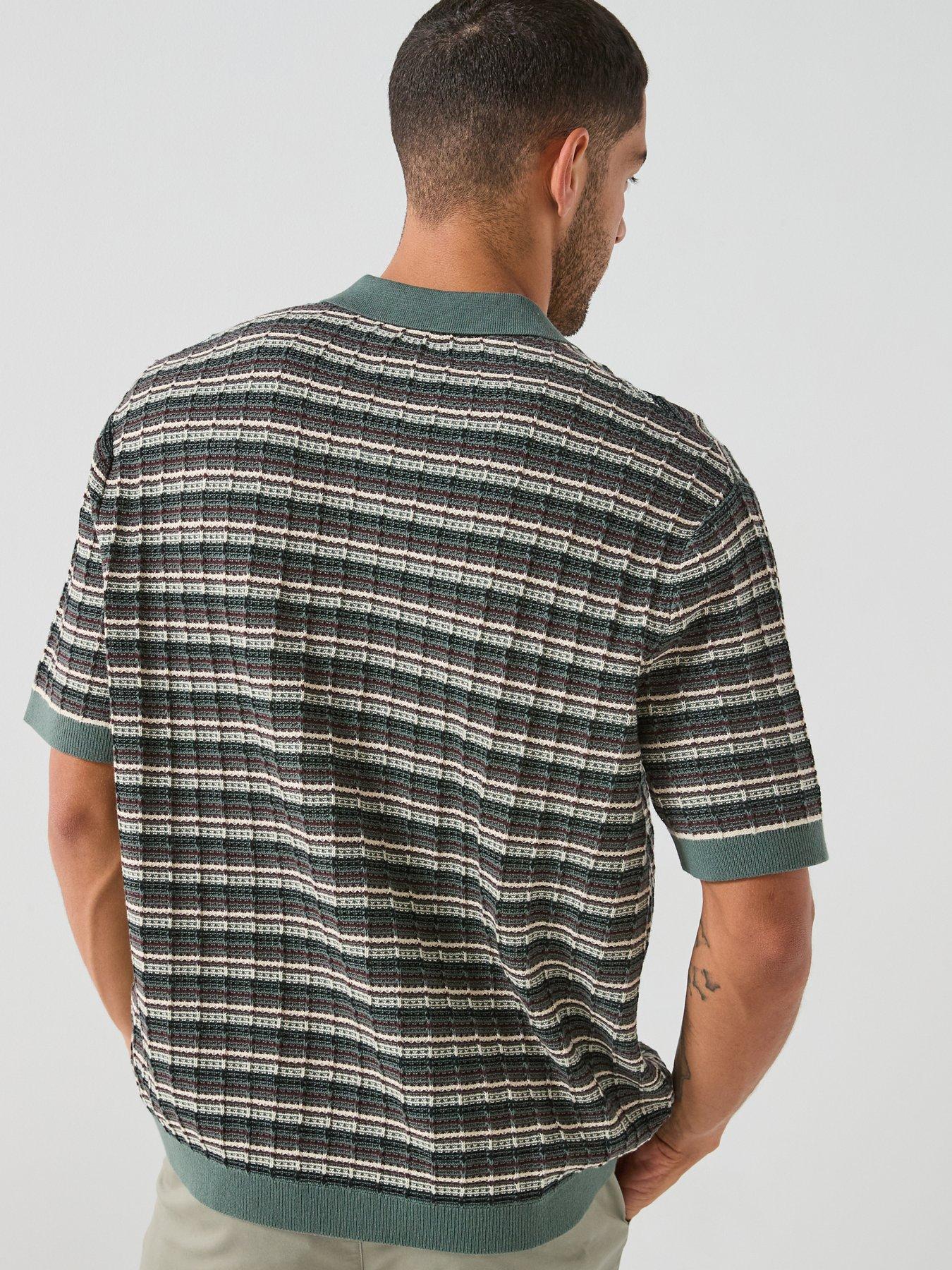 Image 2 of 5 of Selected Dane Short Sleeve Knit Structure Polo Shirt