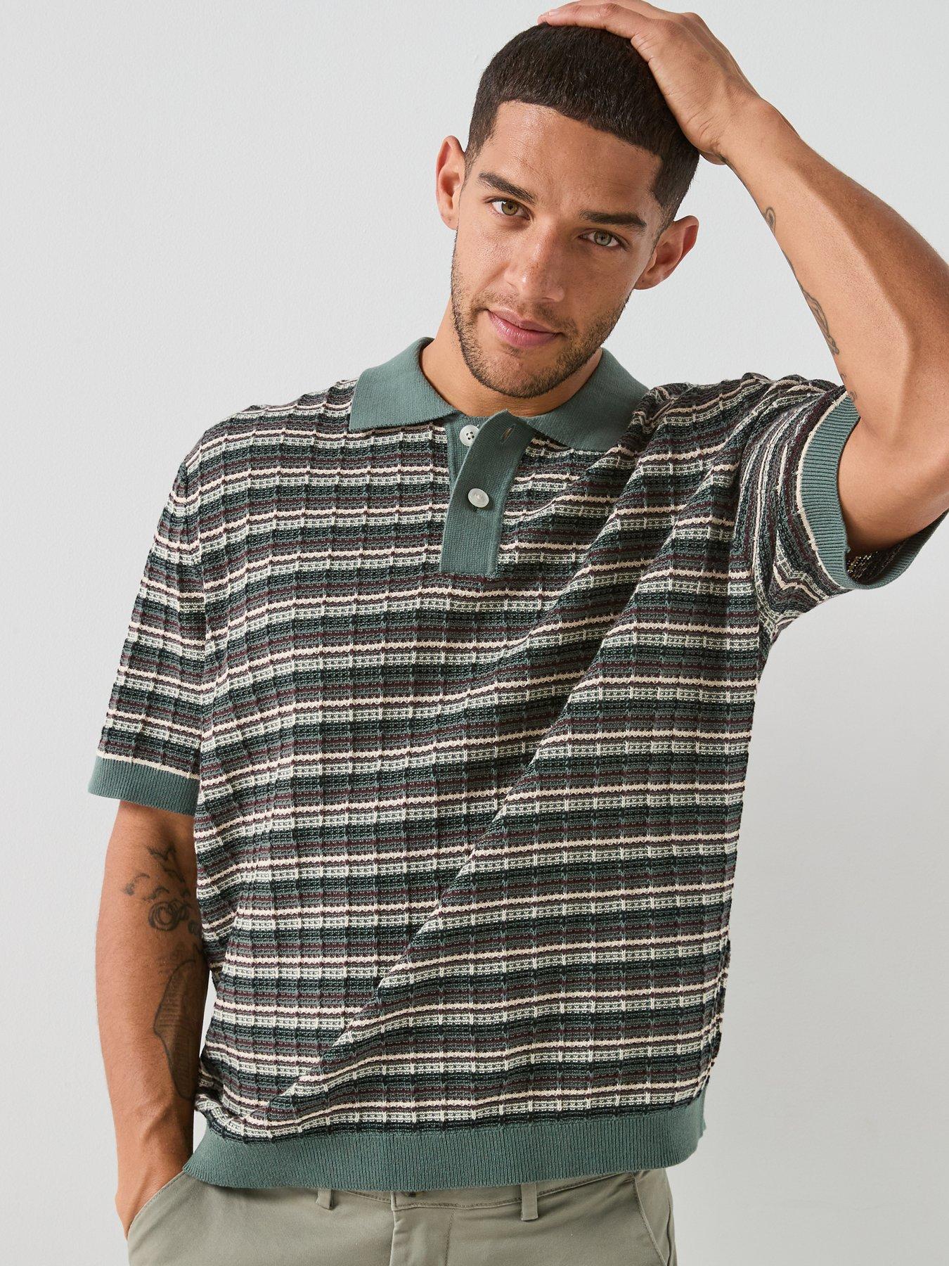 Image 5 of 5 of Selected Dane Short Sleeve Knit Structure Polo Shirt