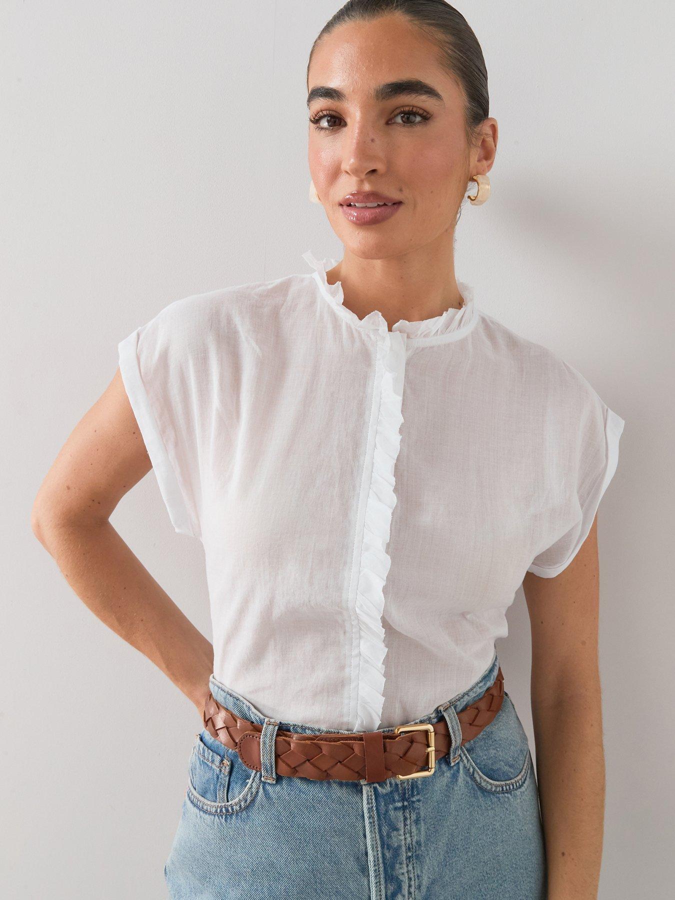 The Very Collection Oversized Linen Blend Shirt