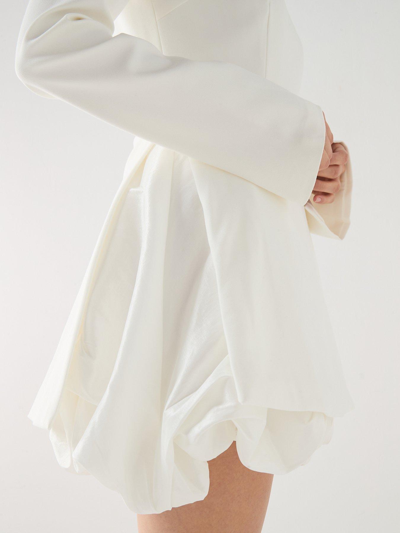  image of six-stories-puff-hem-mini-dress-soft-white