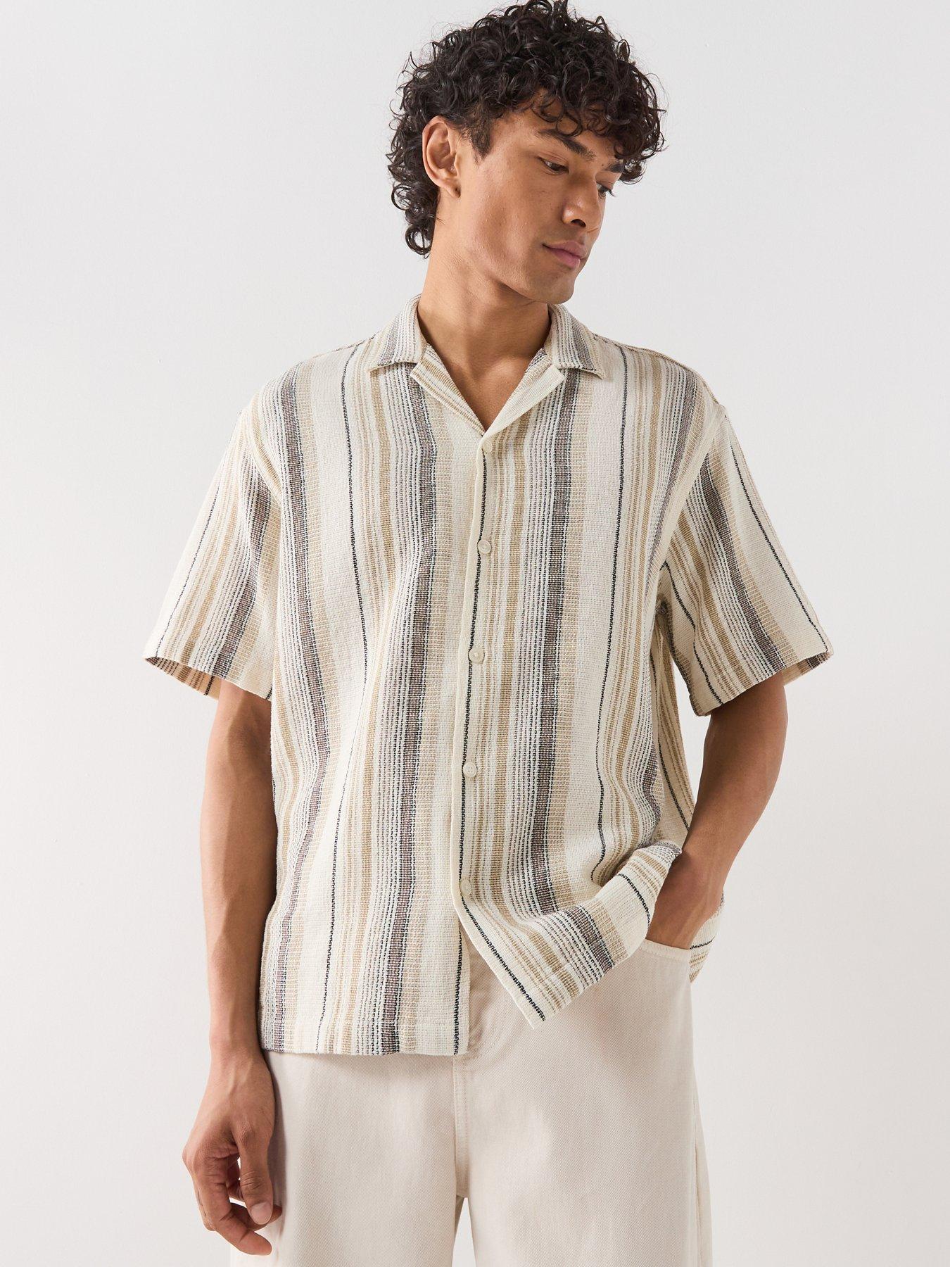 Image 1 of 6 of Selected Cal Short Sleeve Resort Shirt - Beige