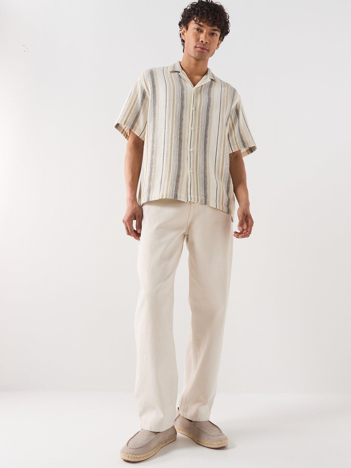 Image 3 of 6 of Selected Cal Short Sleeve Resort Shirt - Beige