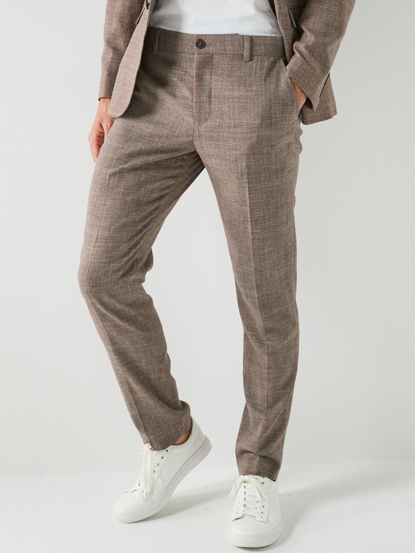 Selected Oasis Slim Fit Linen Suit Trousers