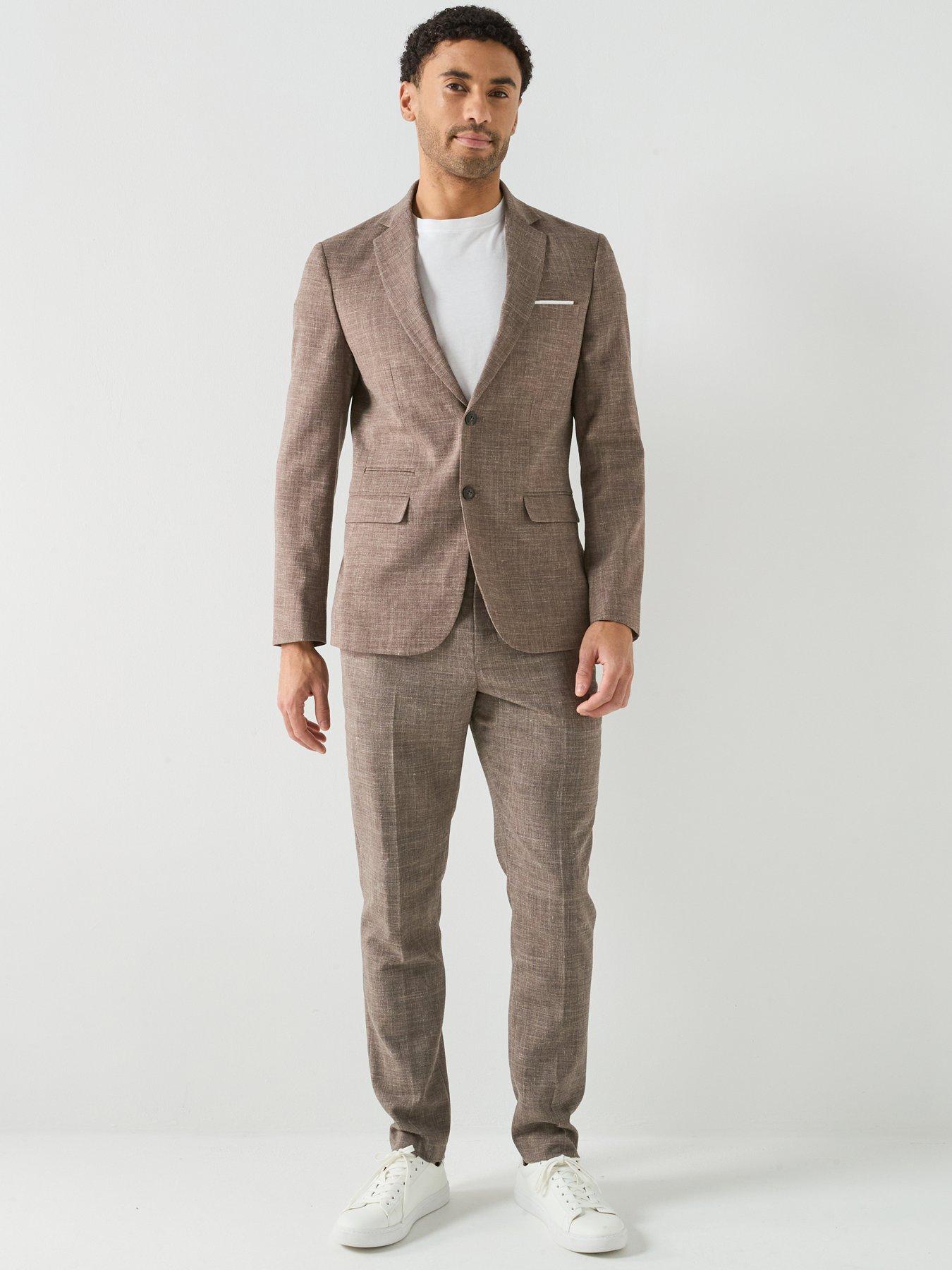 Image 3 of 6 of Selected Oasis Slim Fit Linen Suit Trousers