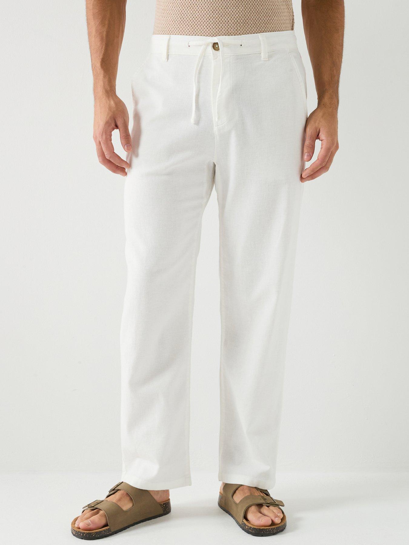 selected-brody-loose-fit-linen-trousers-white