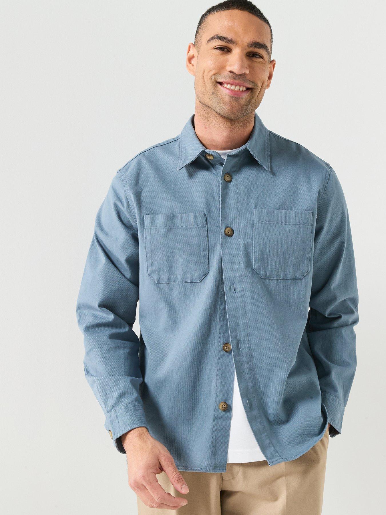Selected Homme Travis Twill Overshirt - Blue