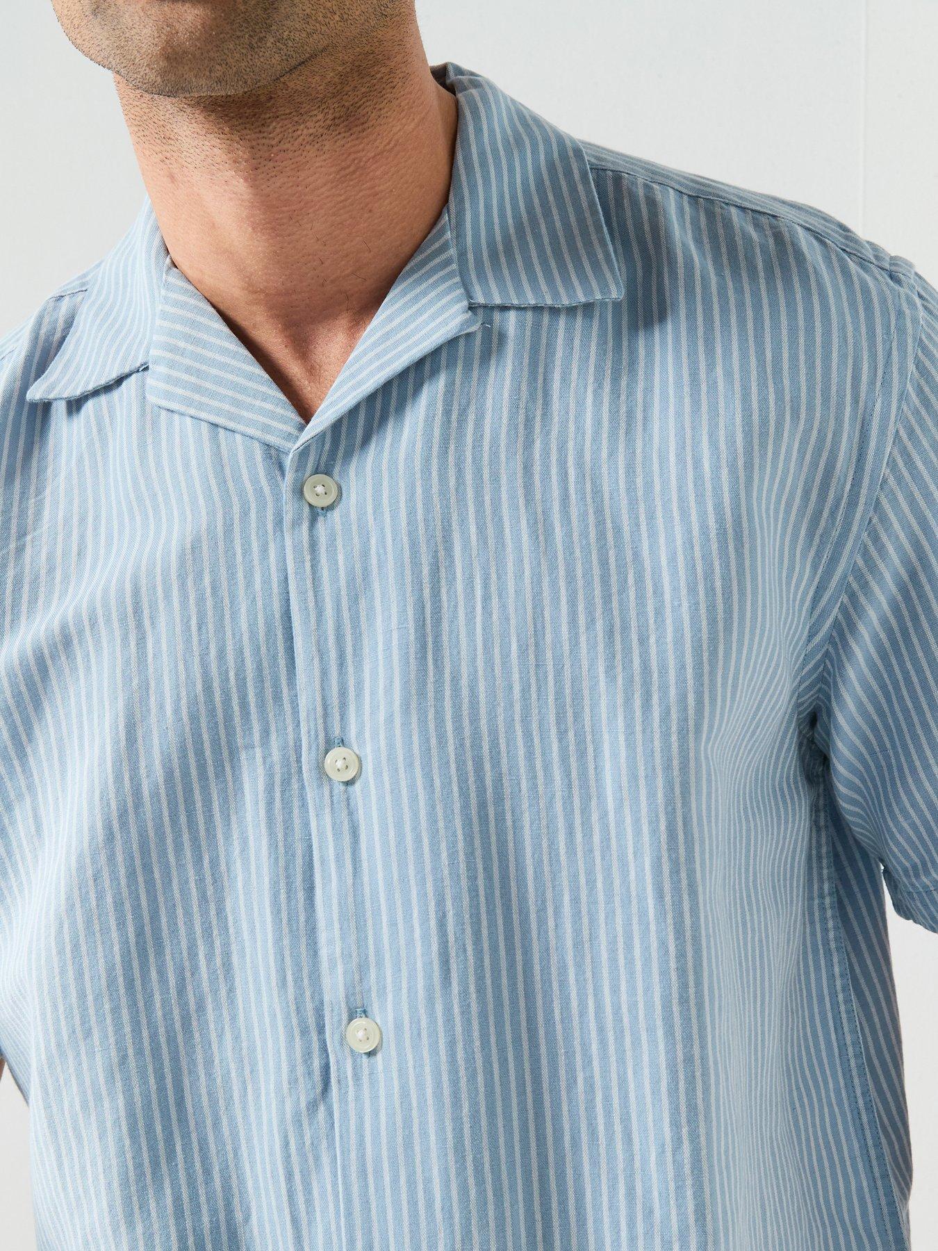 Image 4 of 5 of Selected Clay Short Sleeve Linen Blend Shirt